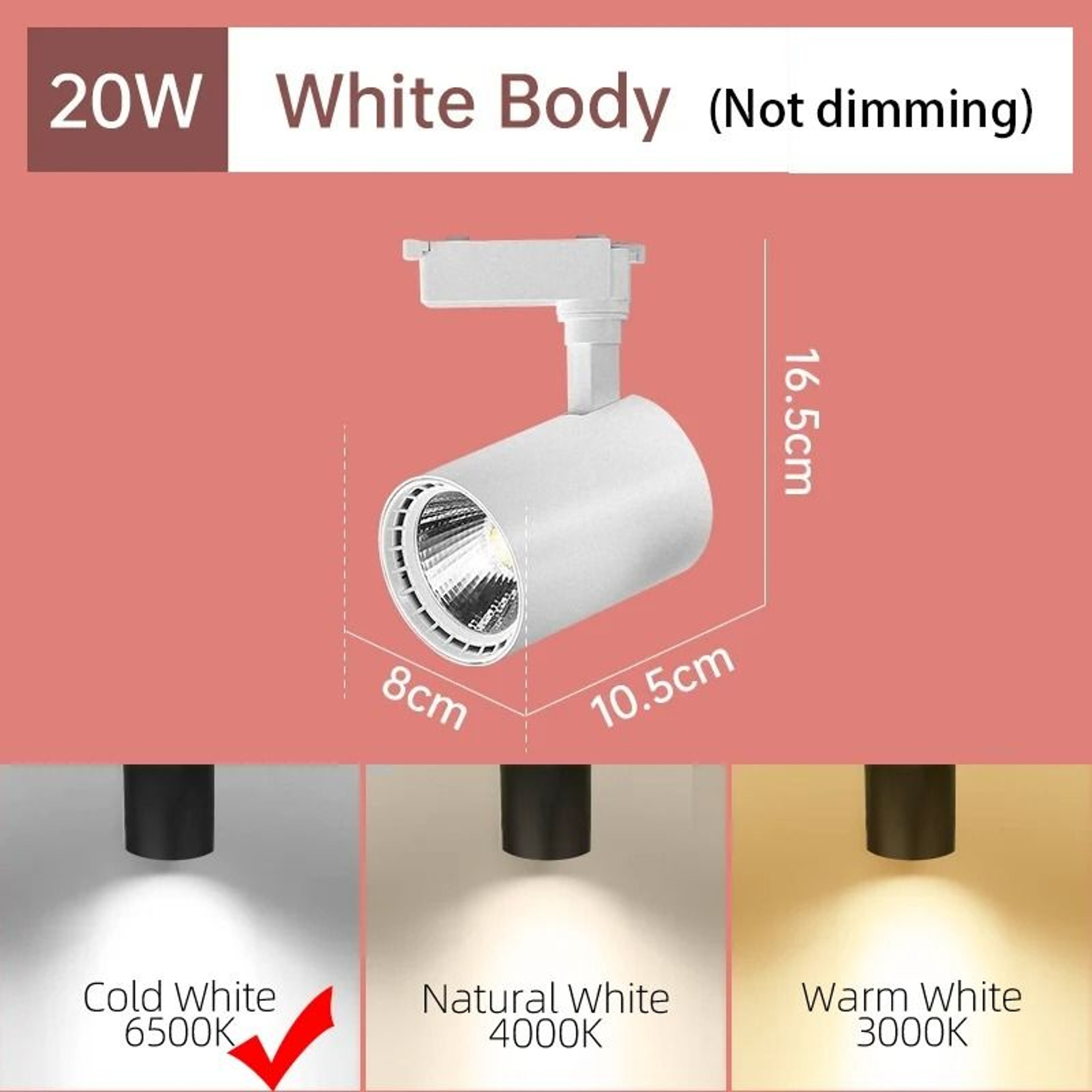 Stepless Dimmable LED Track Spotlight For Modern Home And Shop Lighting 2