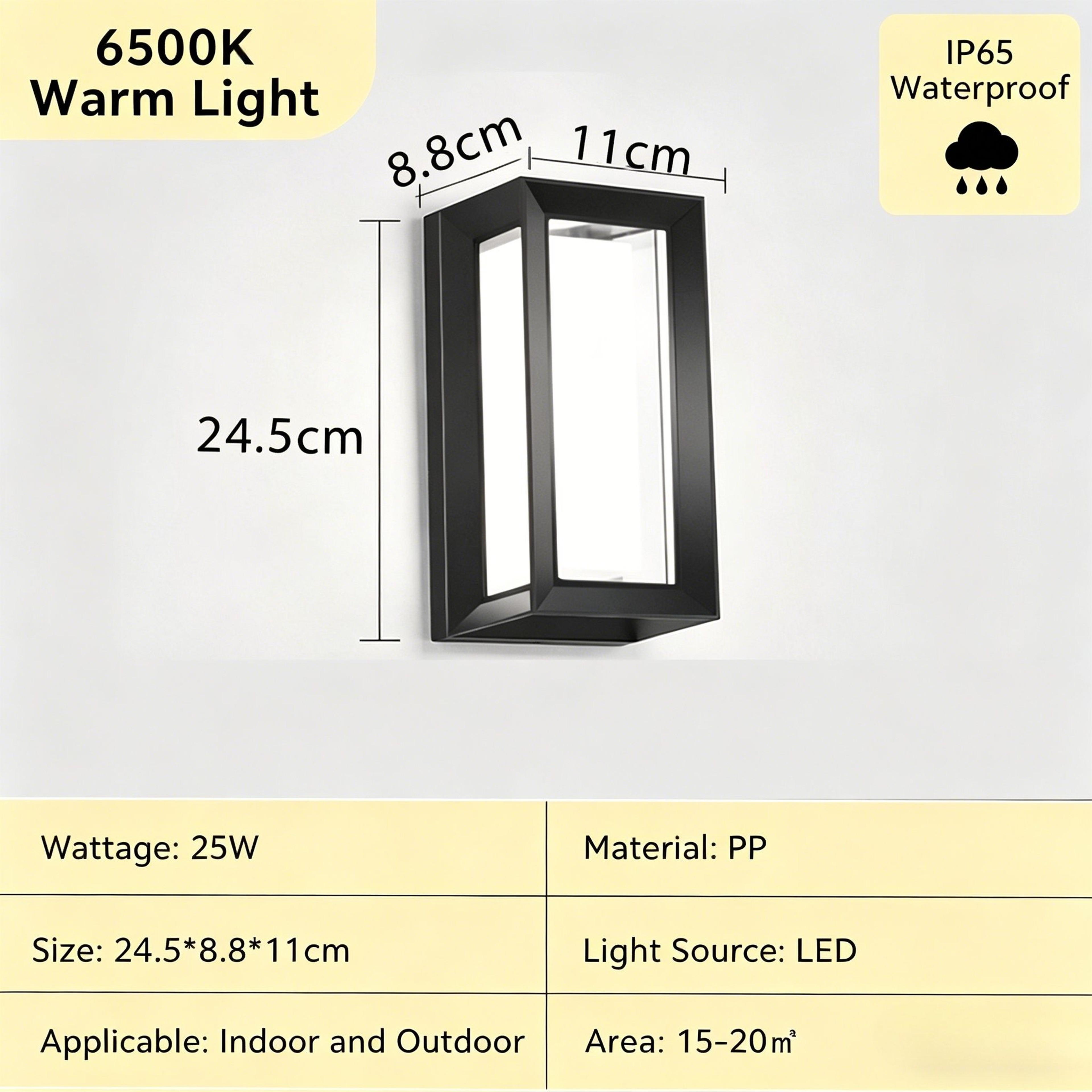 Waterproof Outdoor LED Wall Light For Porch Garden And Garage Lighting 5