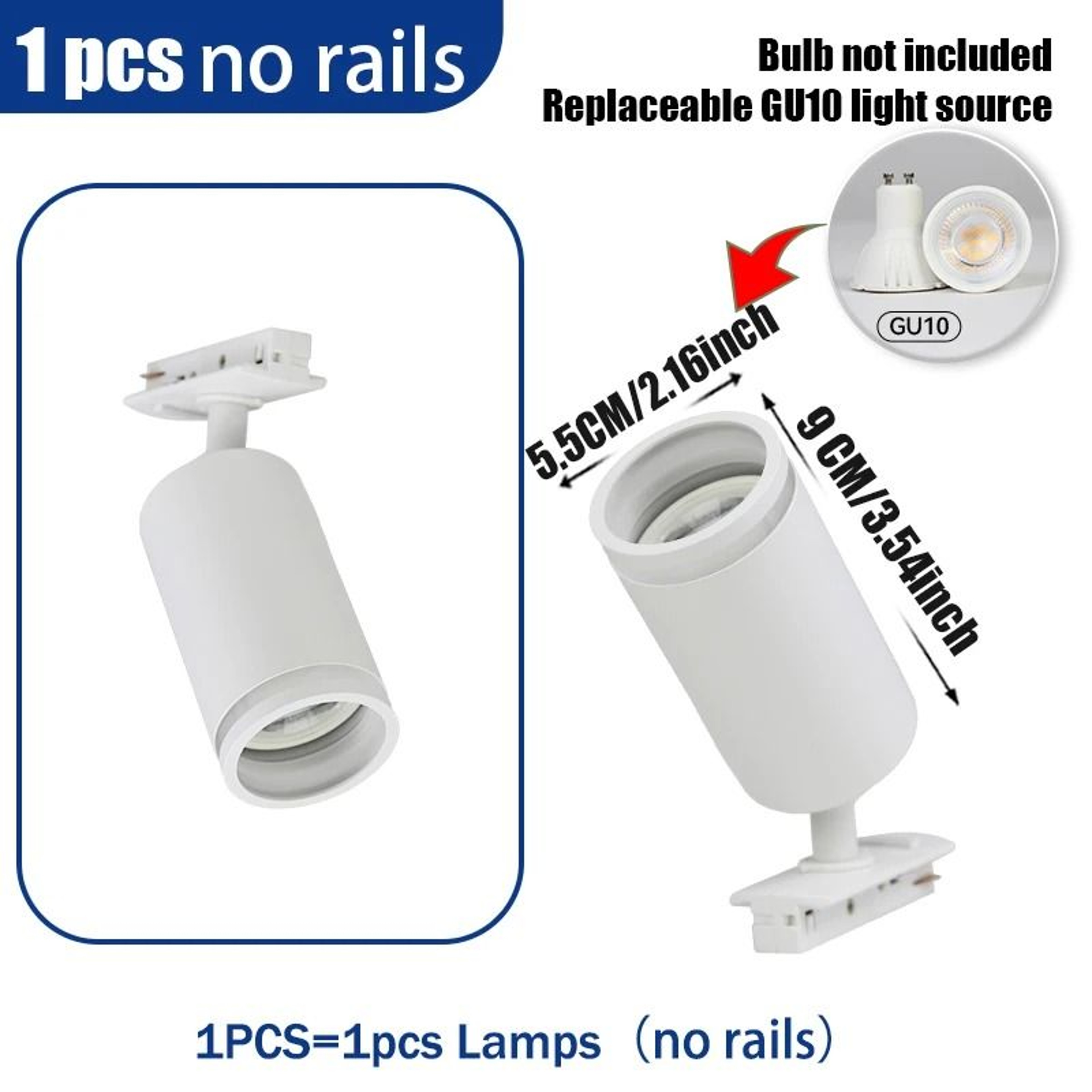 Adjustable GU10 LED Track Spotlight For Modern Home And Store Lighting 2
