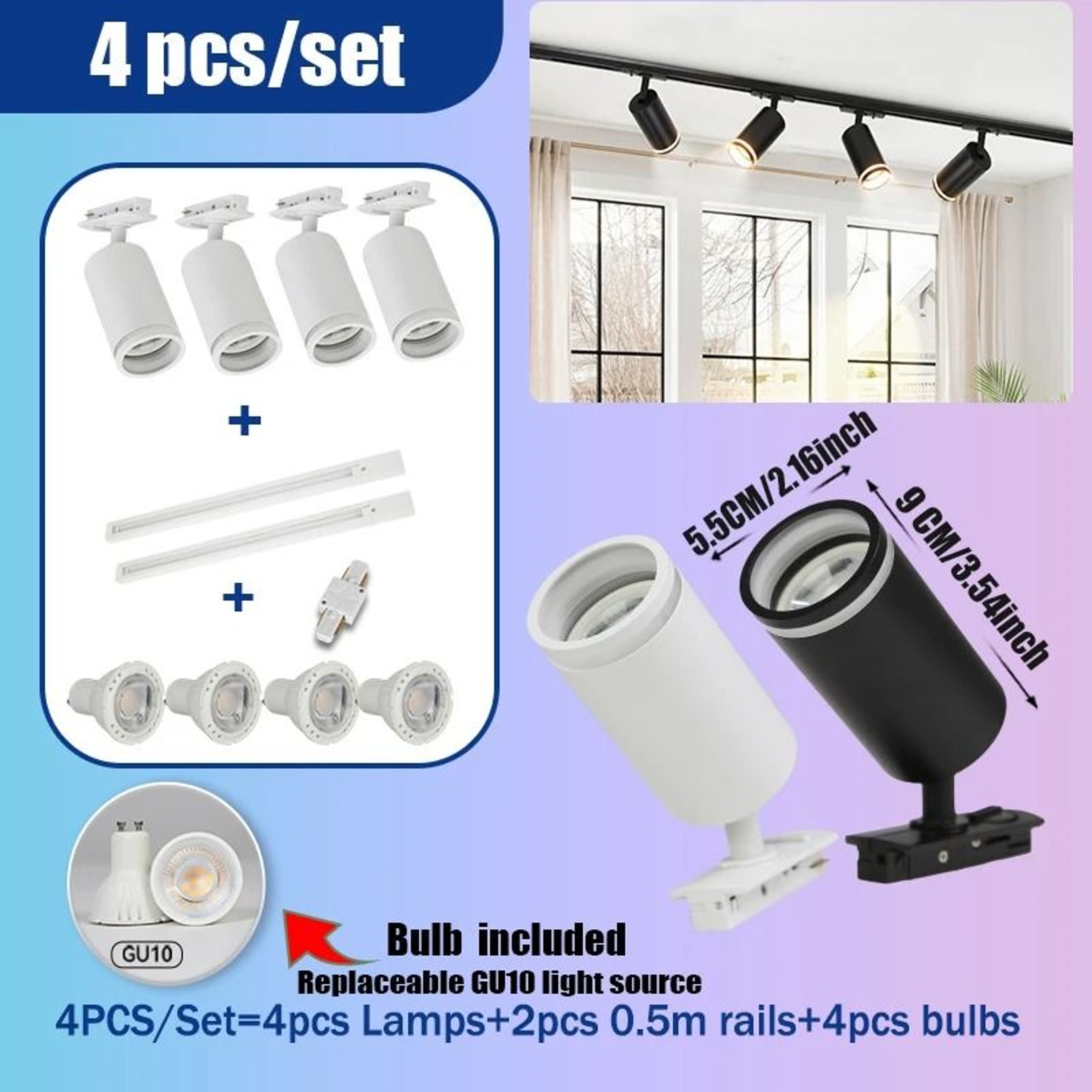 LED Track Spotlight 110V For Modern Home And Shop Lighting 11