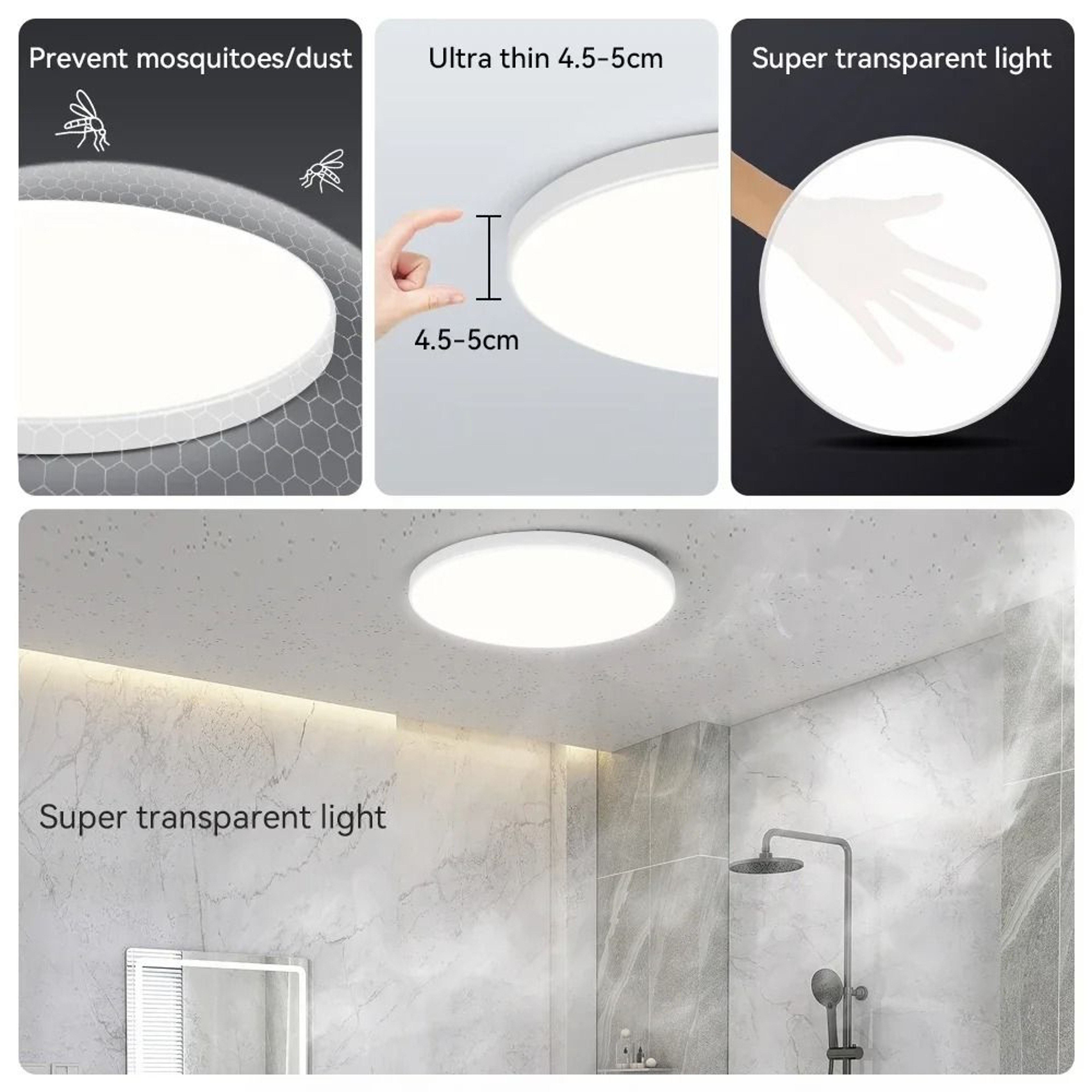 Smart Radar Motion Sensor LED Ceiling Light For Garage And Hallway Lighting 13