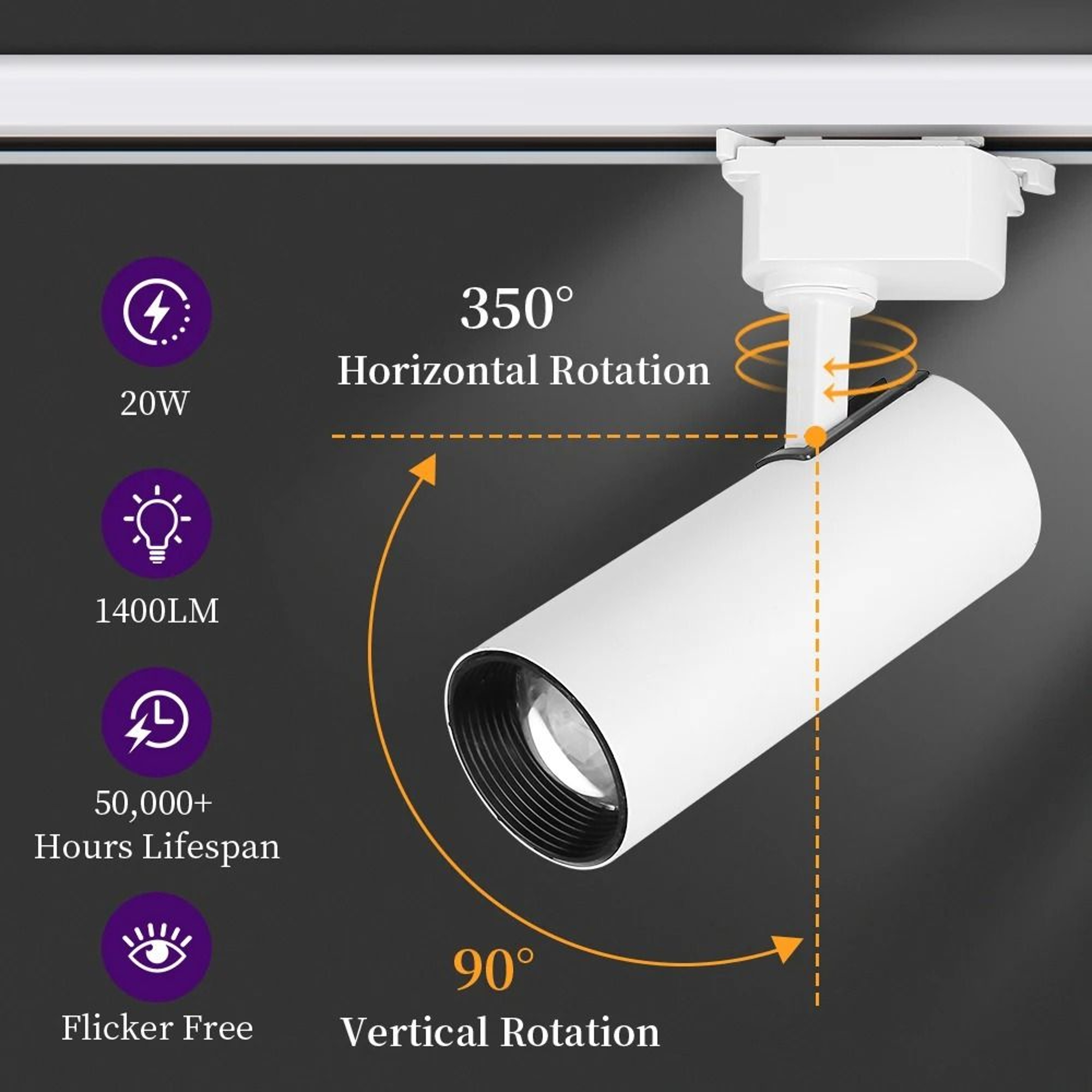 Remote Control Dimmable LED Track Spotlight For Home And Shop Lighting 14