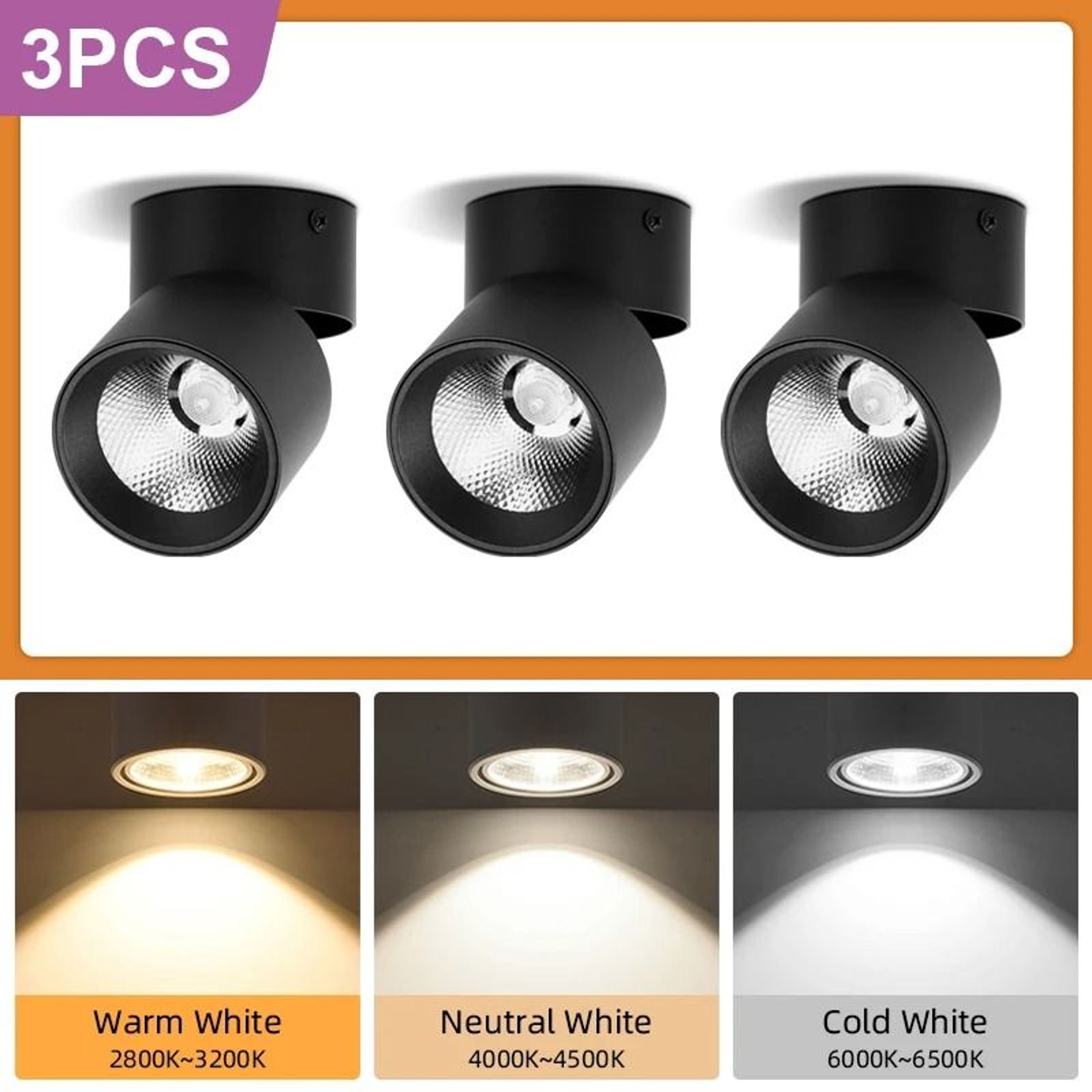 Foldable Aluminum LED Ceiling Spotlight 10W 15W For Modern Home Lighting 3
