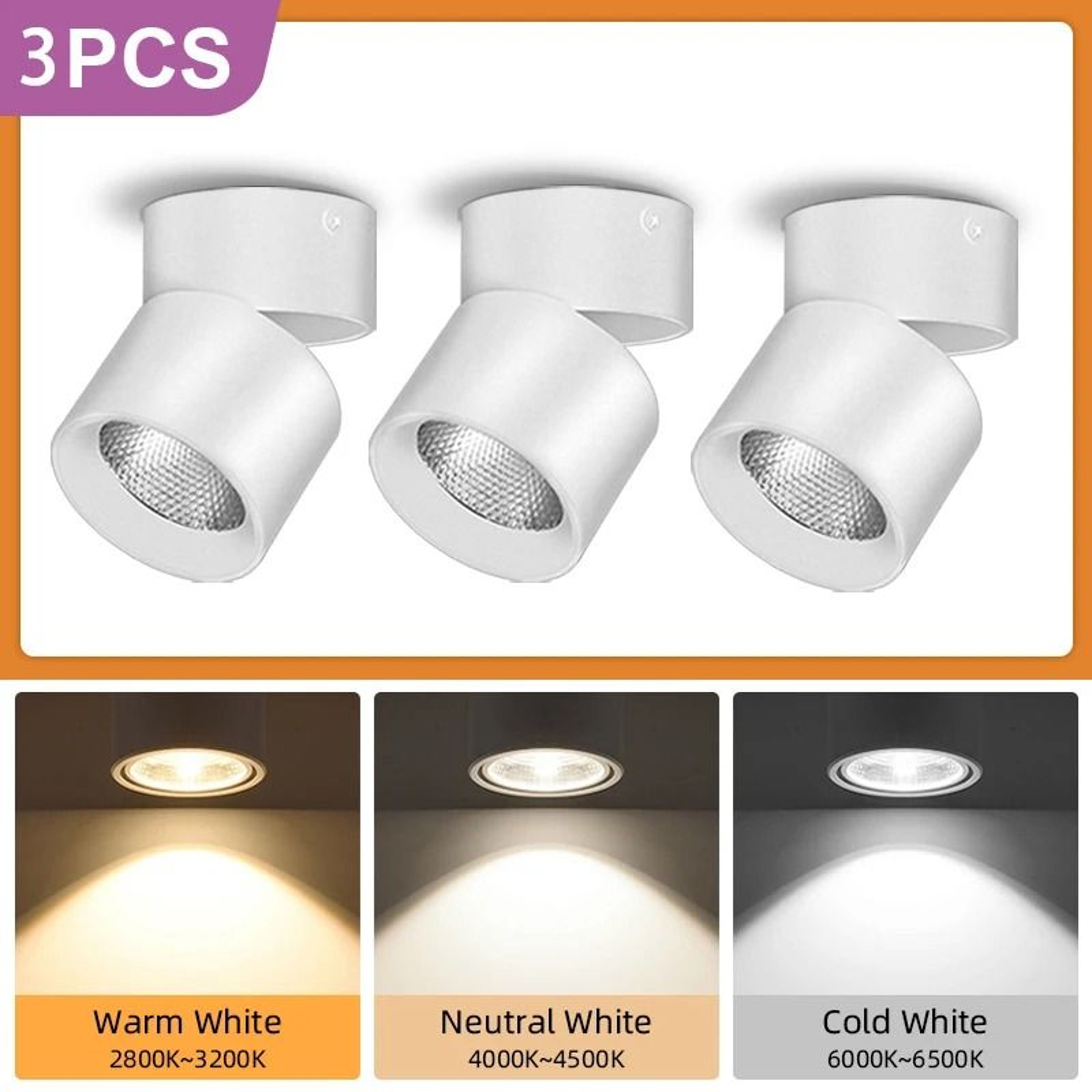 Foldable Aluminum LED Ceiling Spotlight 10W 15W For Modern Home Lighting 4