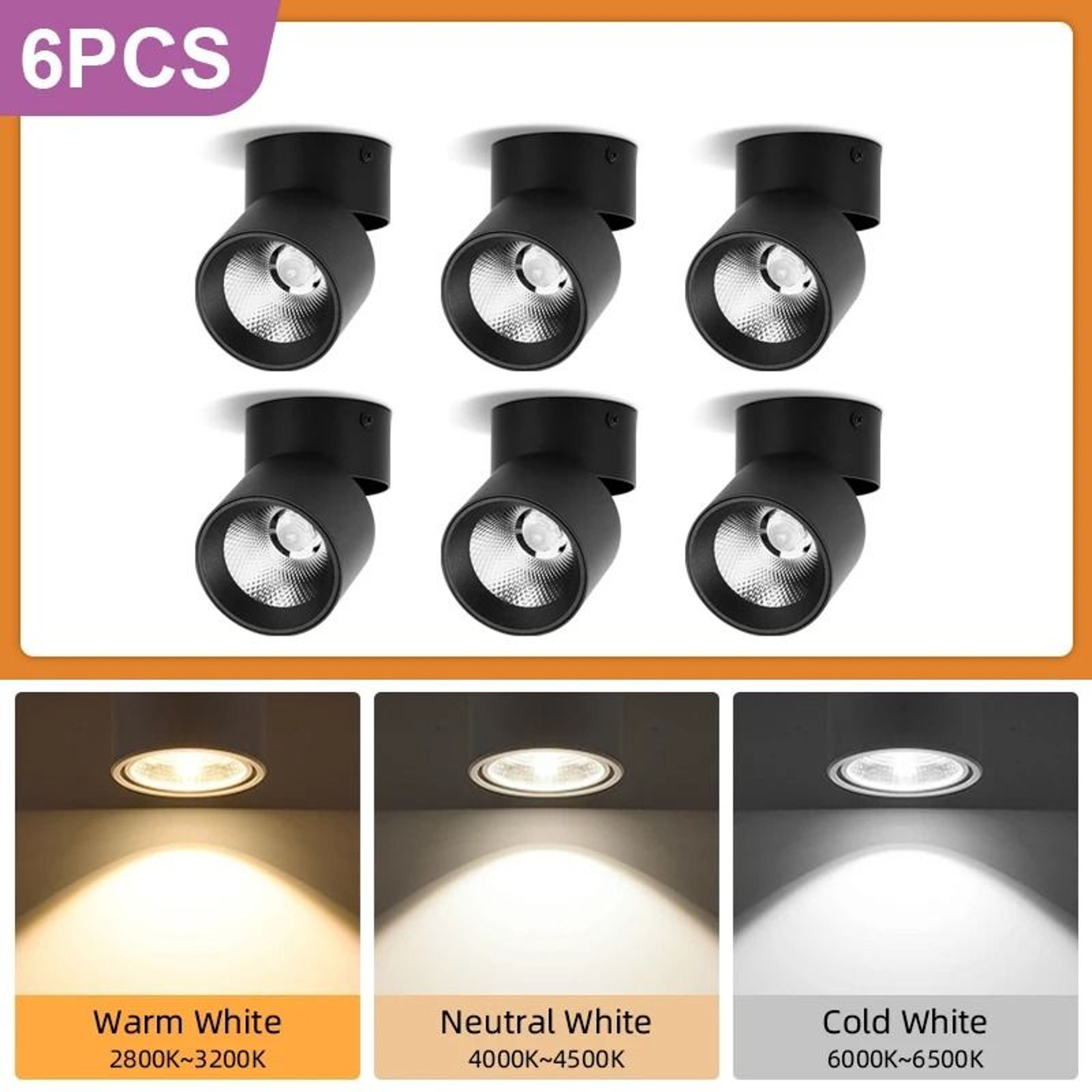 Foldable Aluminum LED Ceiling Spotlight 10W 15W For Modern Home Lighting 5