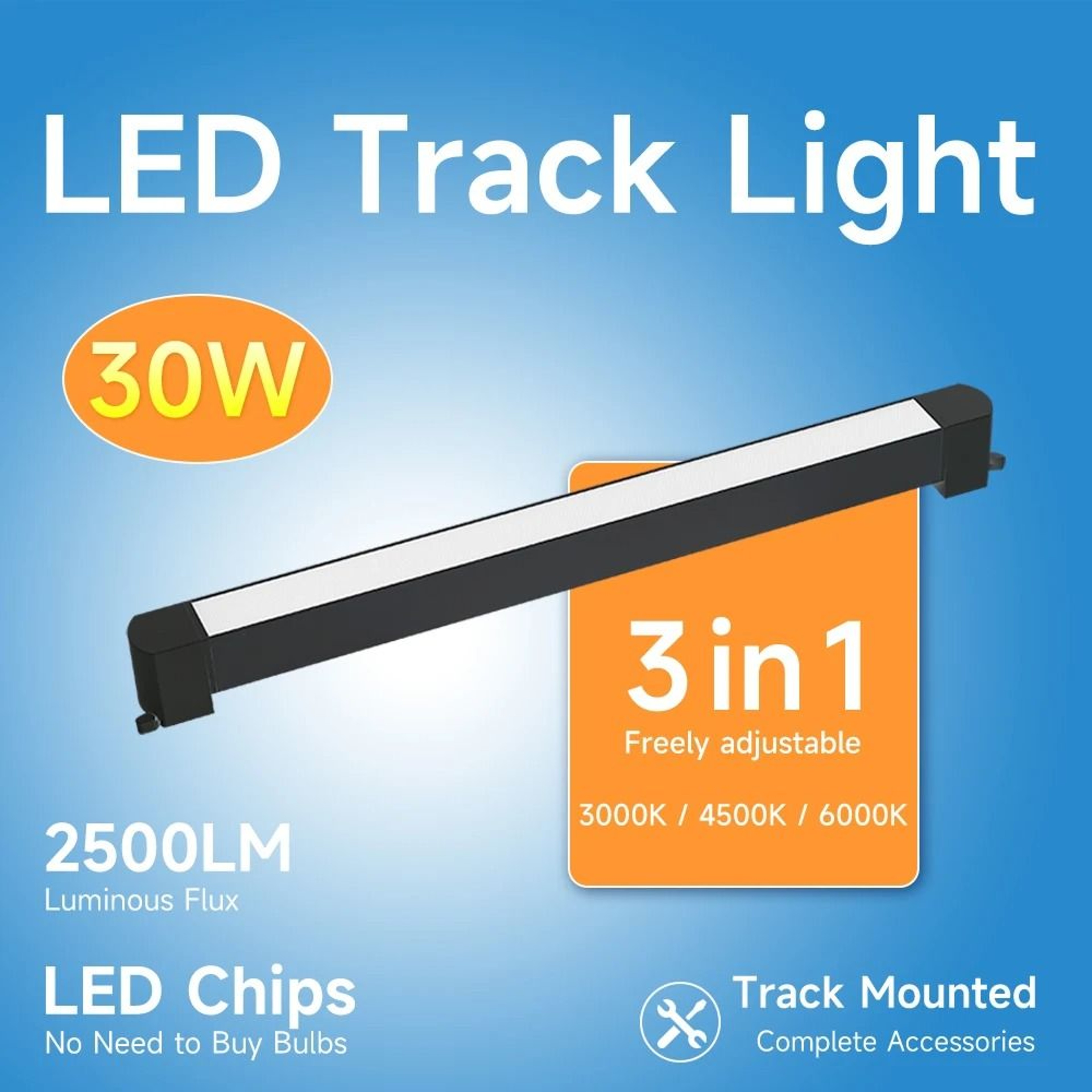 40W LED Track Spotlight 220V For Industrial And Home Lighting 14