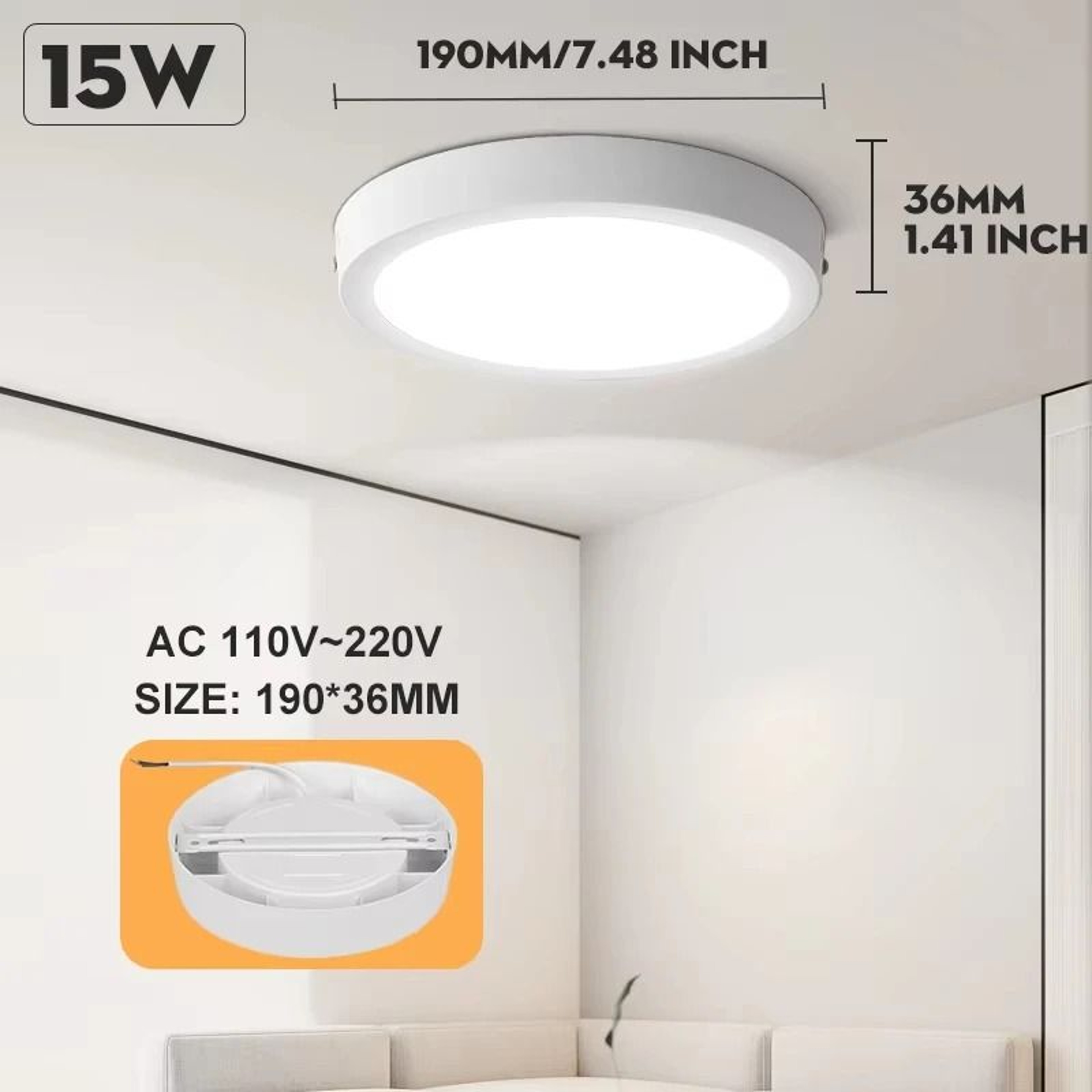 Industrial LED Ceiling Work Light For Garage Workshop And Home Lighting 2