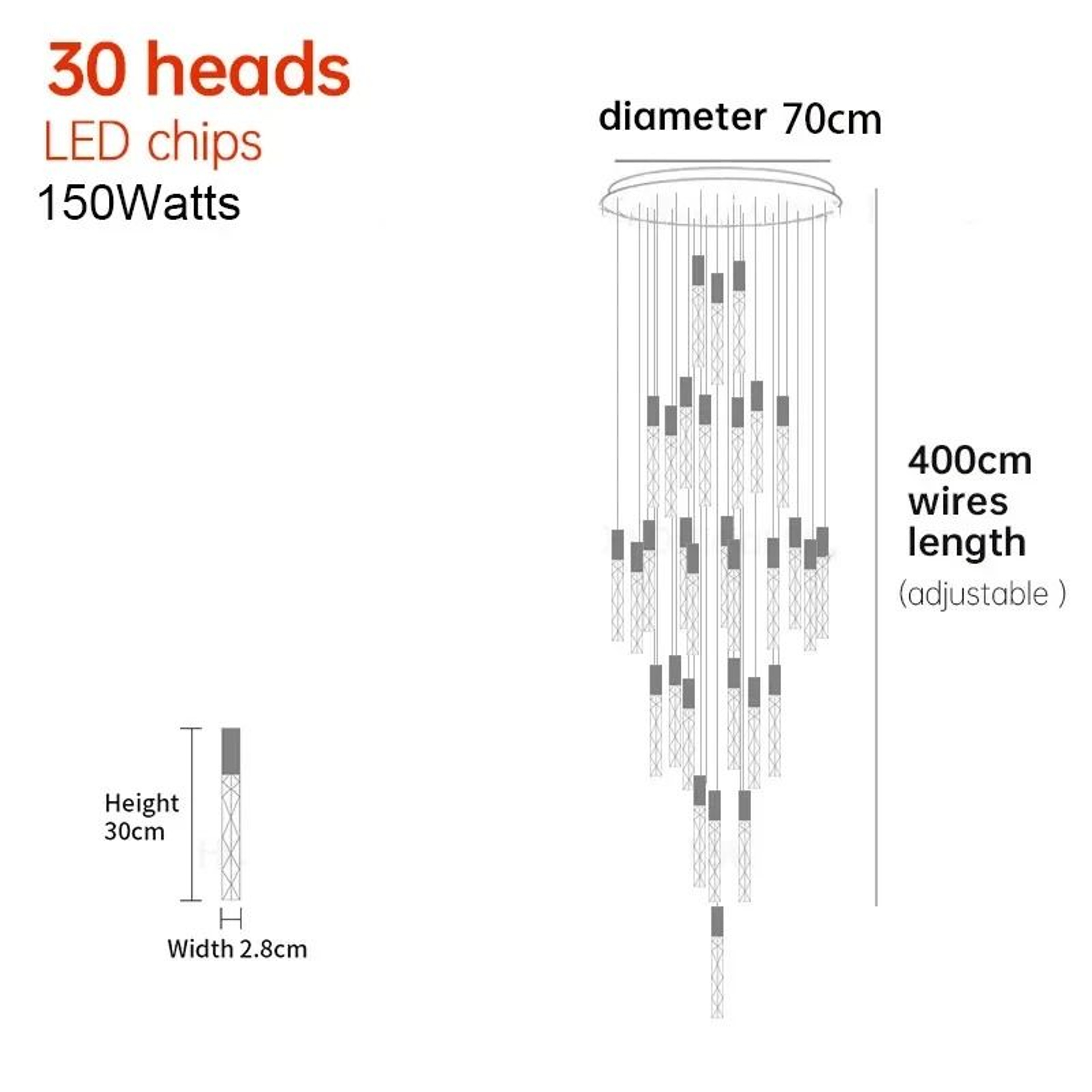Luxury Crystal Spiral LED Staircase Chandelier For High Ceiling Living Rooms 16
