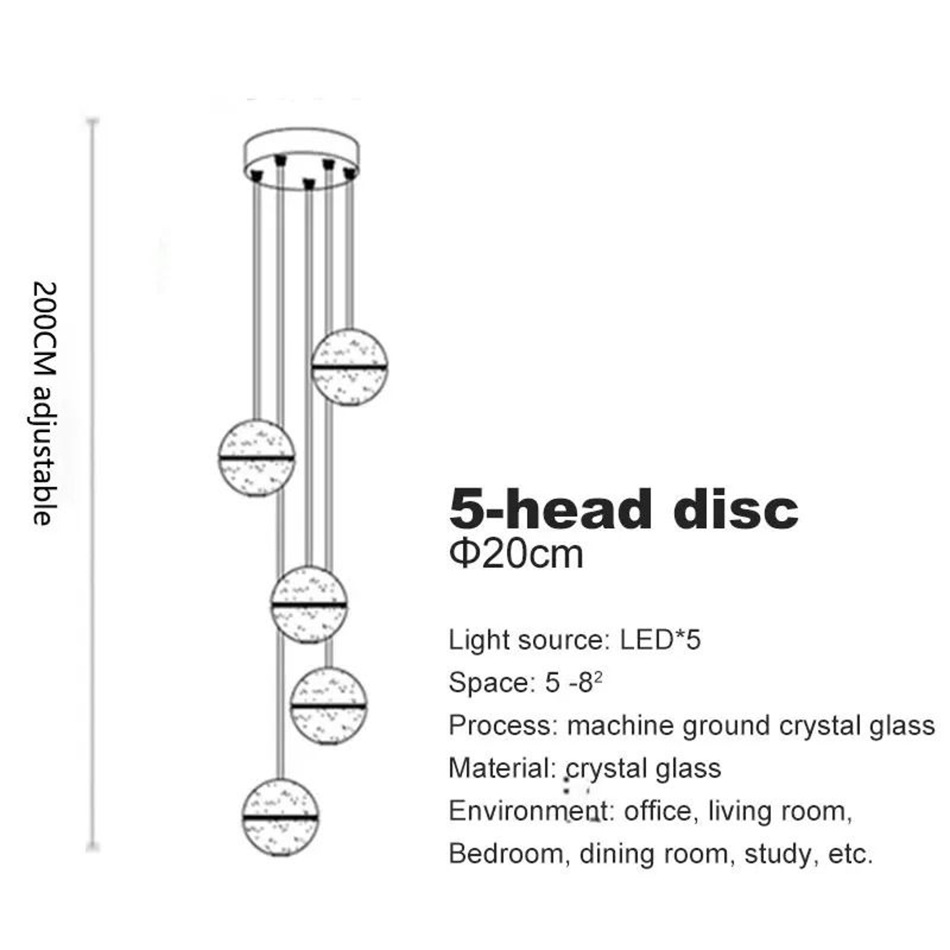 Modern Spiral Crystal Ball LED Chandelier For Staircase And Foyer Lighting 5
