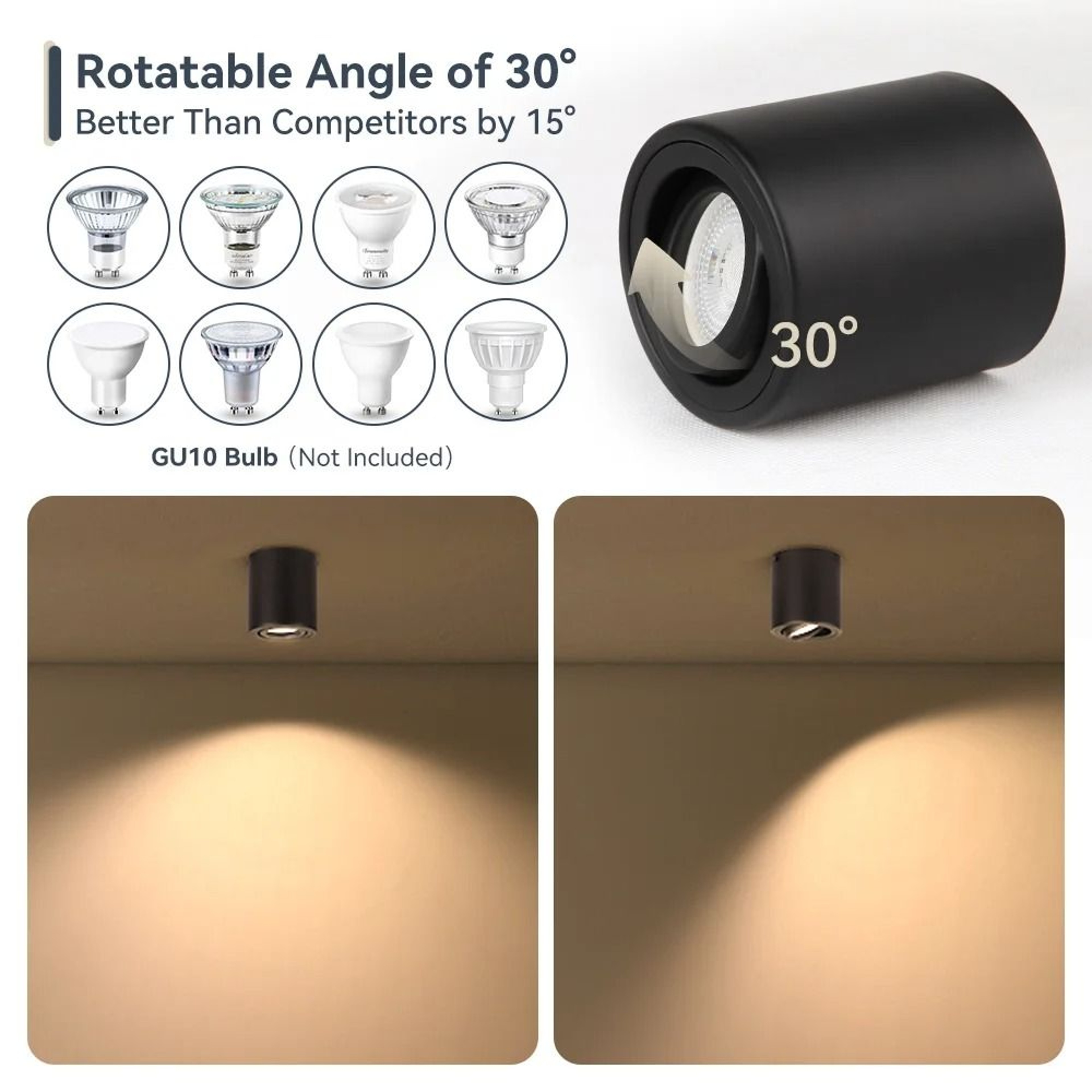 Adjustable GU10 LED Ceiling Spotlight For Modern Home Lighting 5