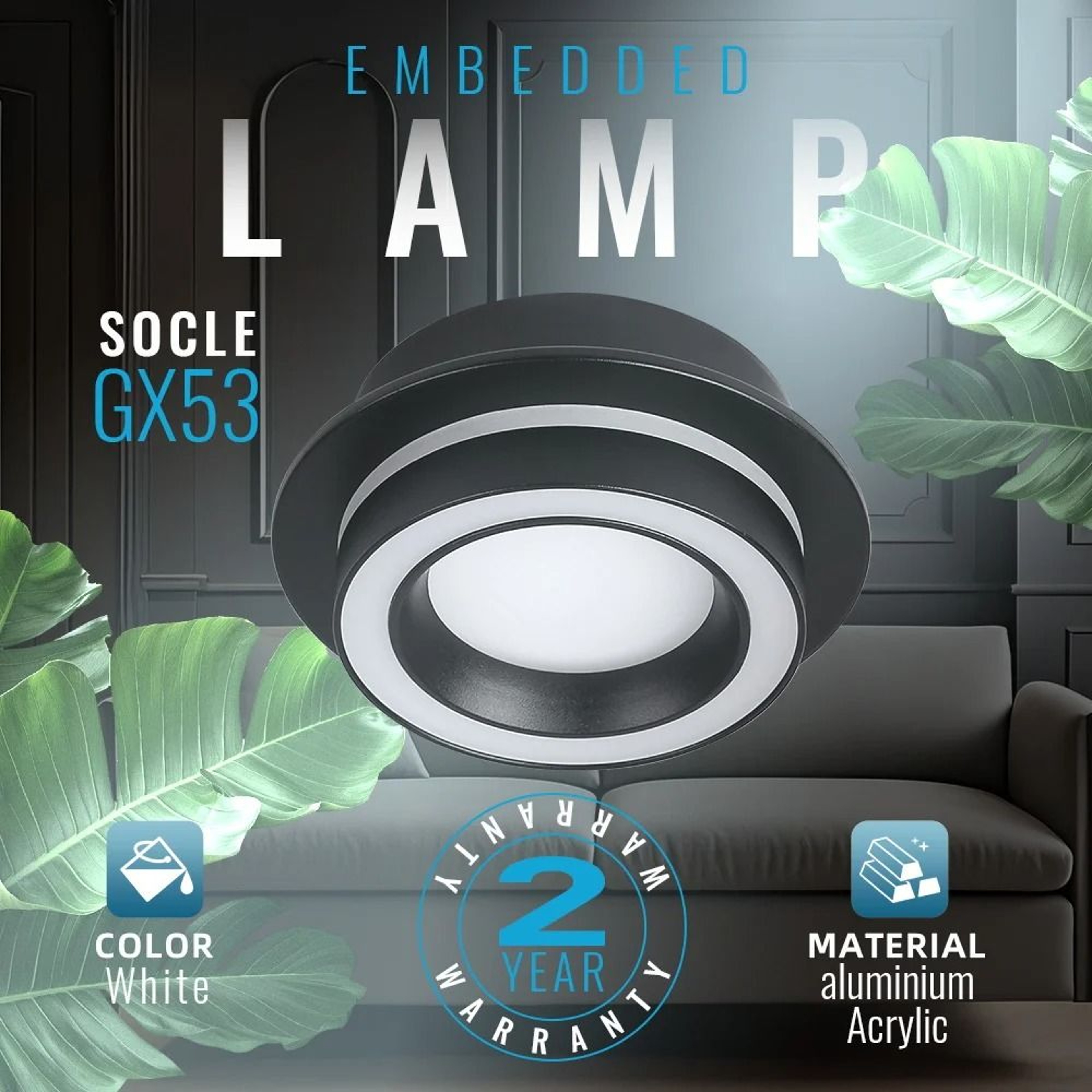 GX53 Recessed LED Ceiling Downlight With Dimmable Lighting For Modern Homes 9