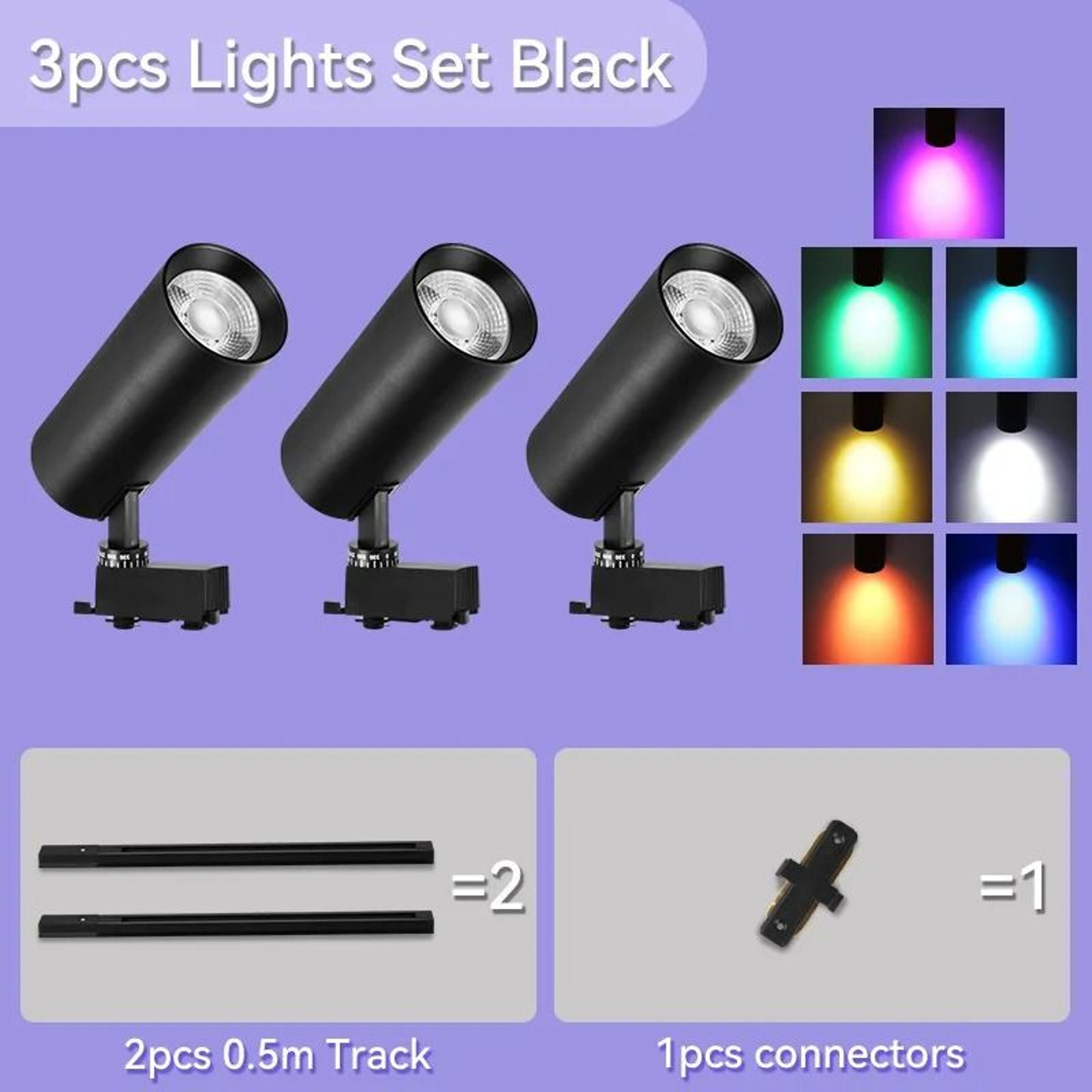 RGB LED Track Spotlight With Flicker Effect For Stage And Party Lighting 10