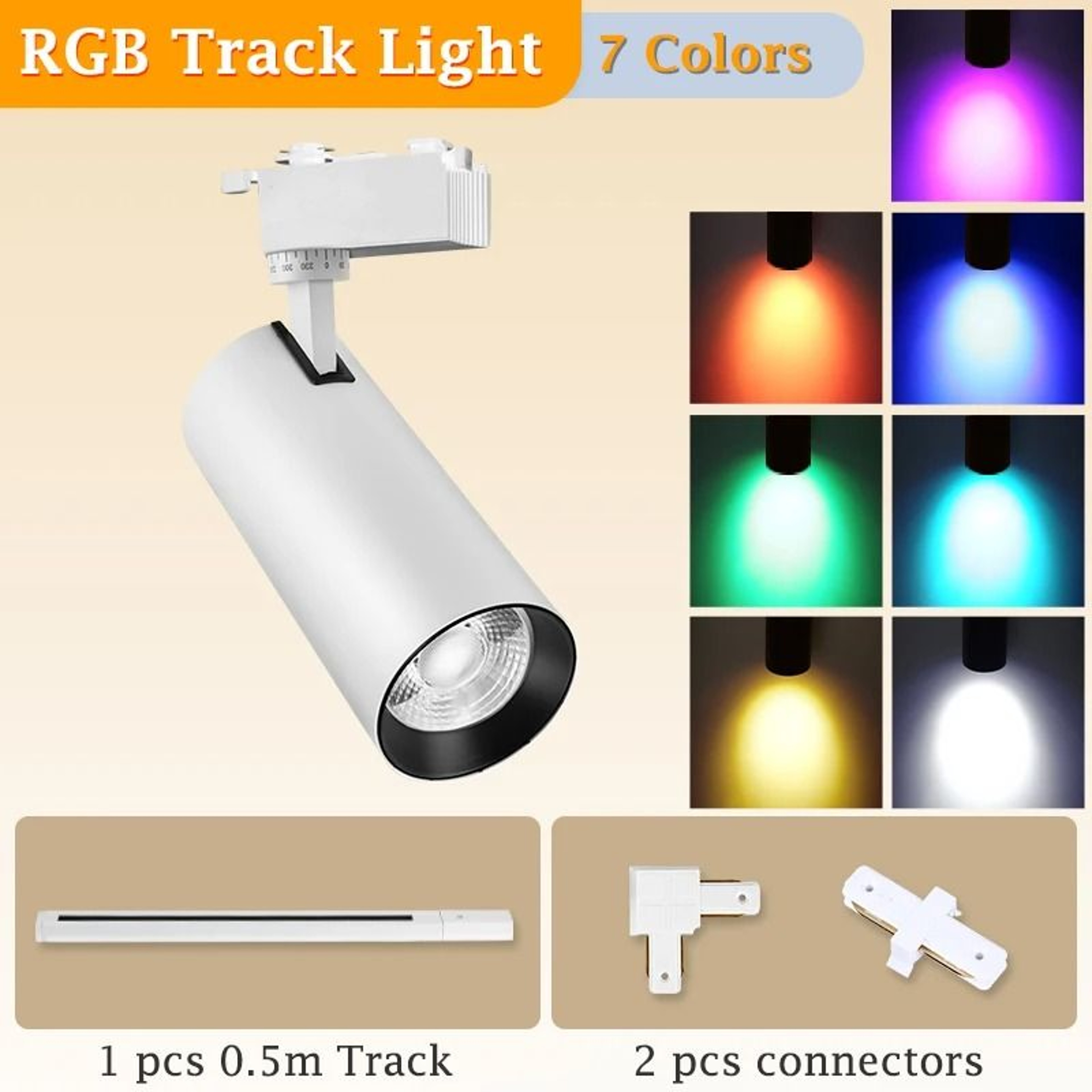 RGB LED Track Spotlight With Flicker Effect For Stage And Party Lighting 0