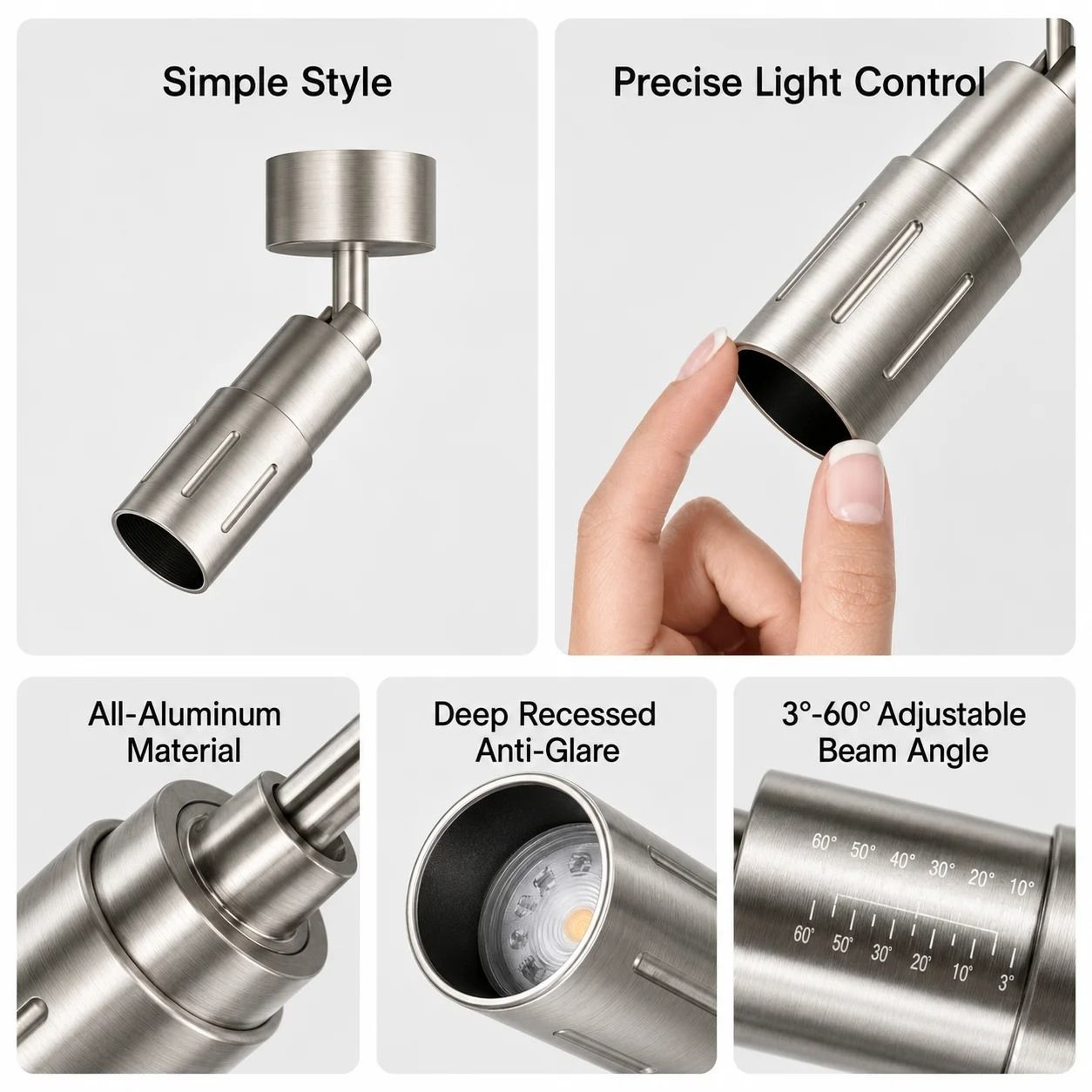 9W Zoomable LED Ceiling Spotlight With Adjustable 360 Beam 5