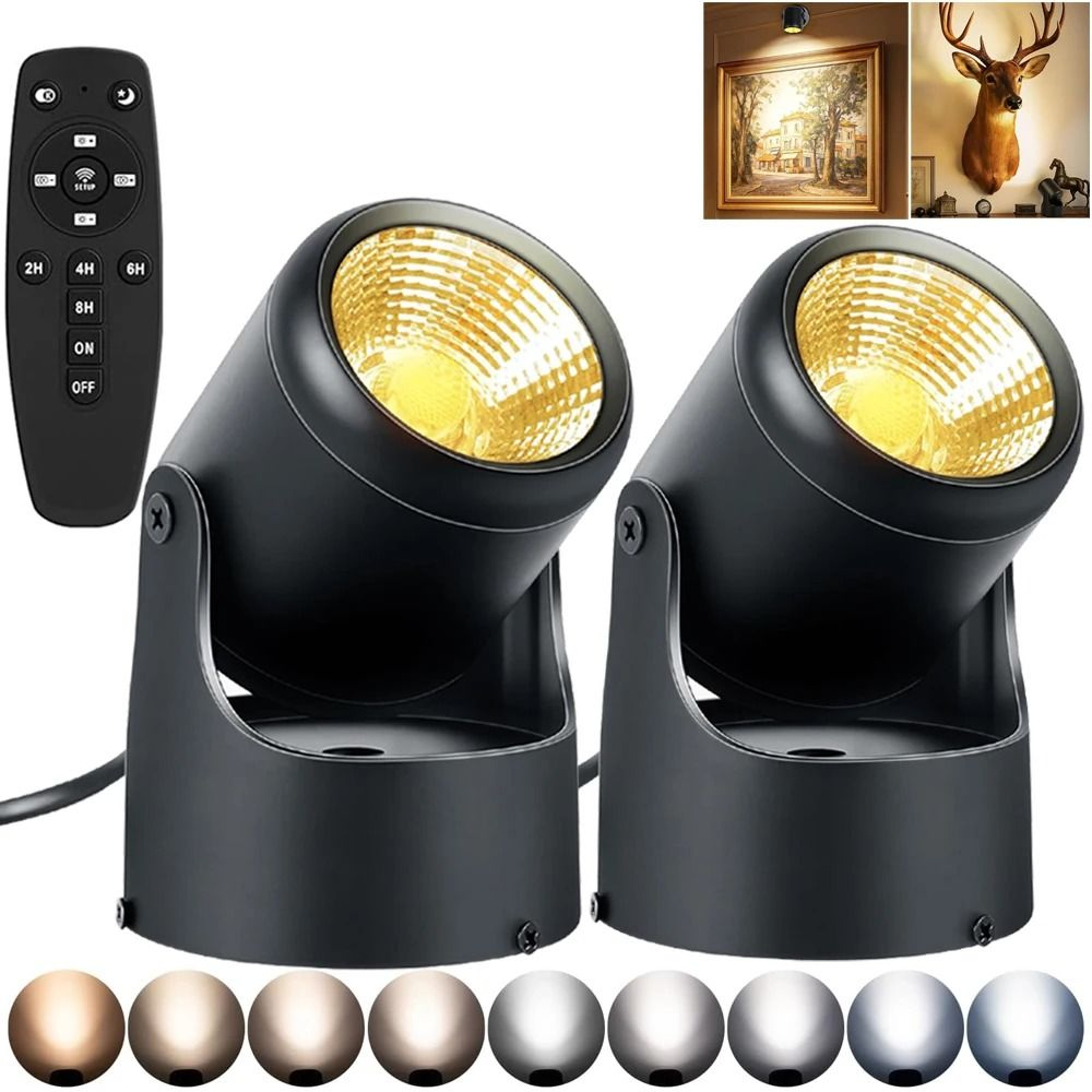 10W Dimmable LED Indoor Spotlight With Remote Control For Plant And Art Lighting 0