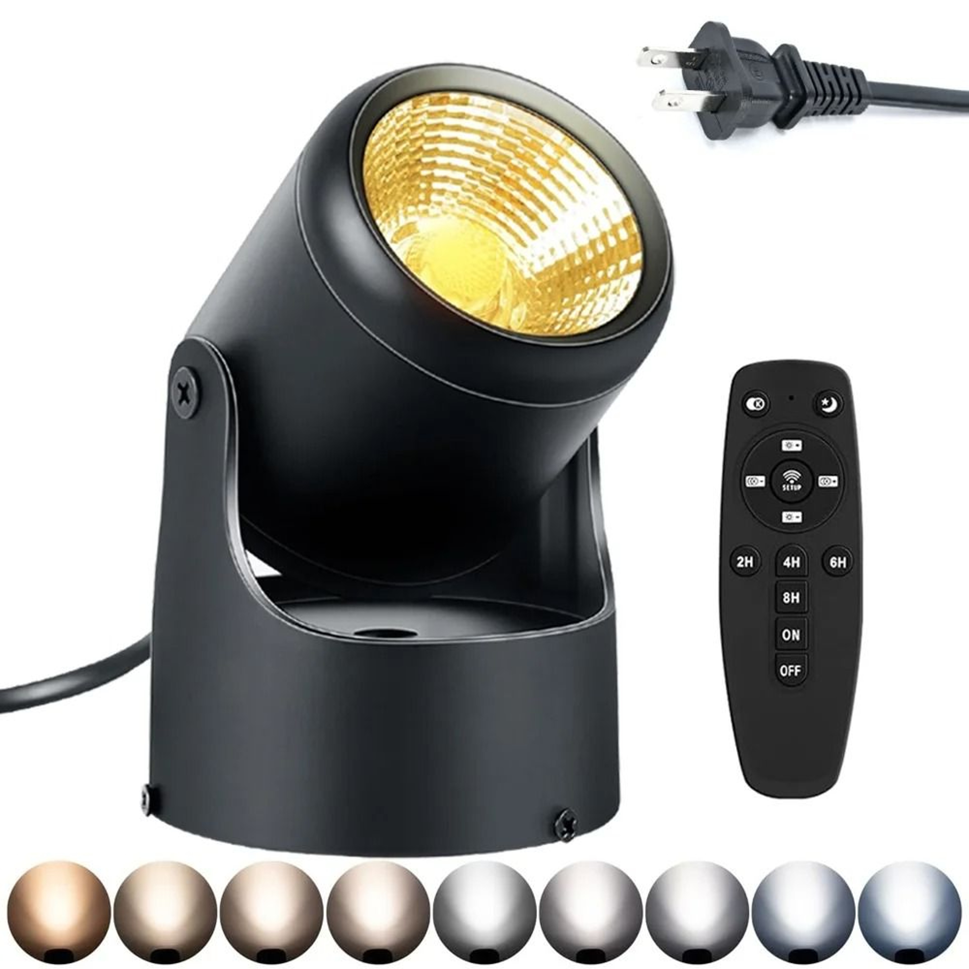 10W Dimmable LED Indoor Spotlight With Remote Control For Plant And Art Lighting 1