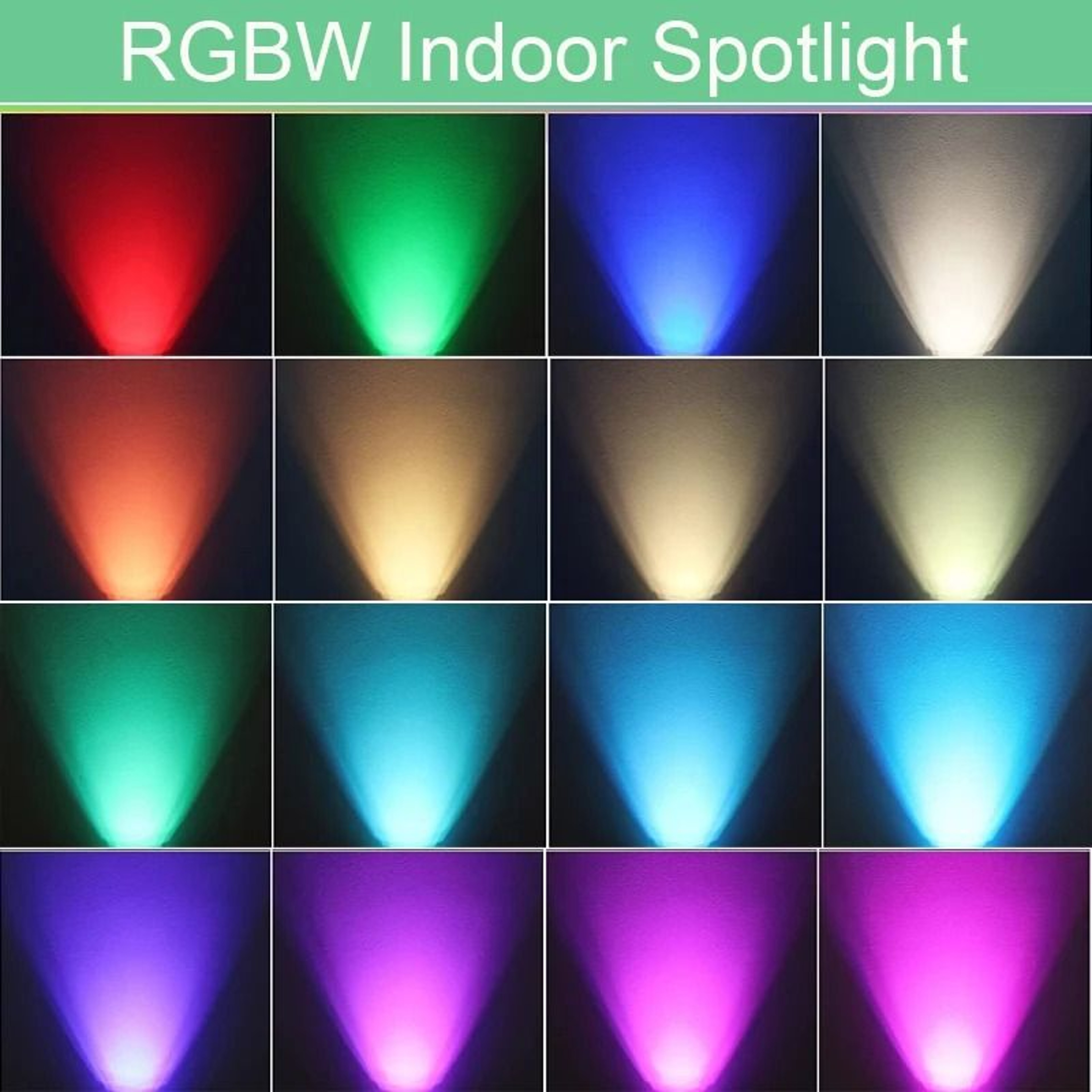 10W RGBW LED Indoor Spotlight With Remote Control And Dimming 3