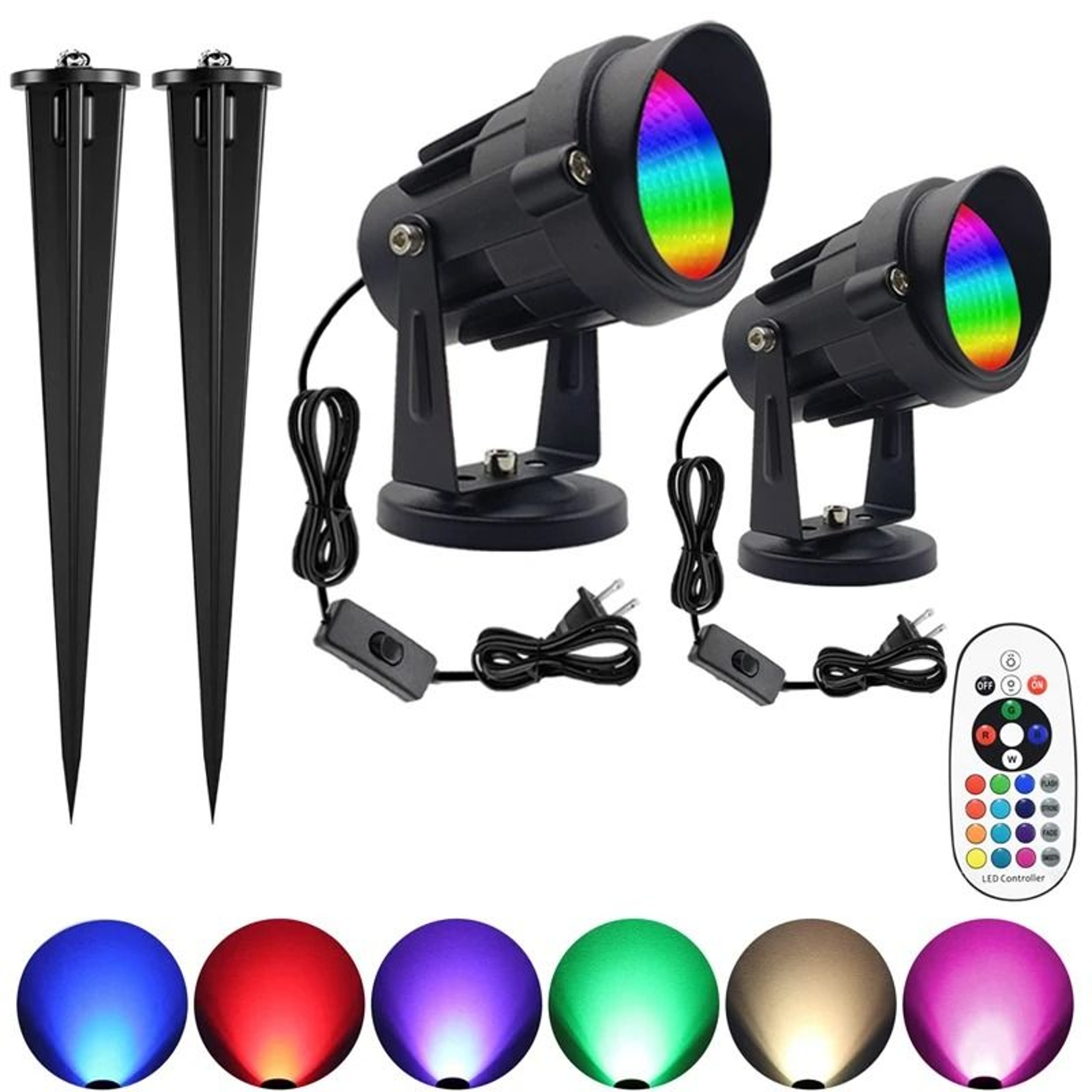 10W RGBW LED Indoor Spotlight With Remote Control And Dimming 1