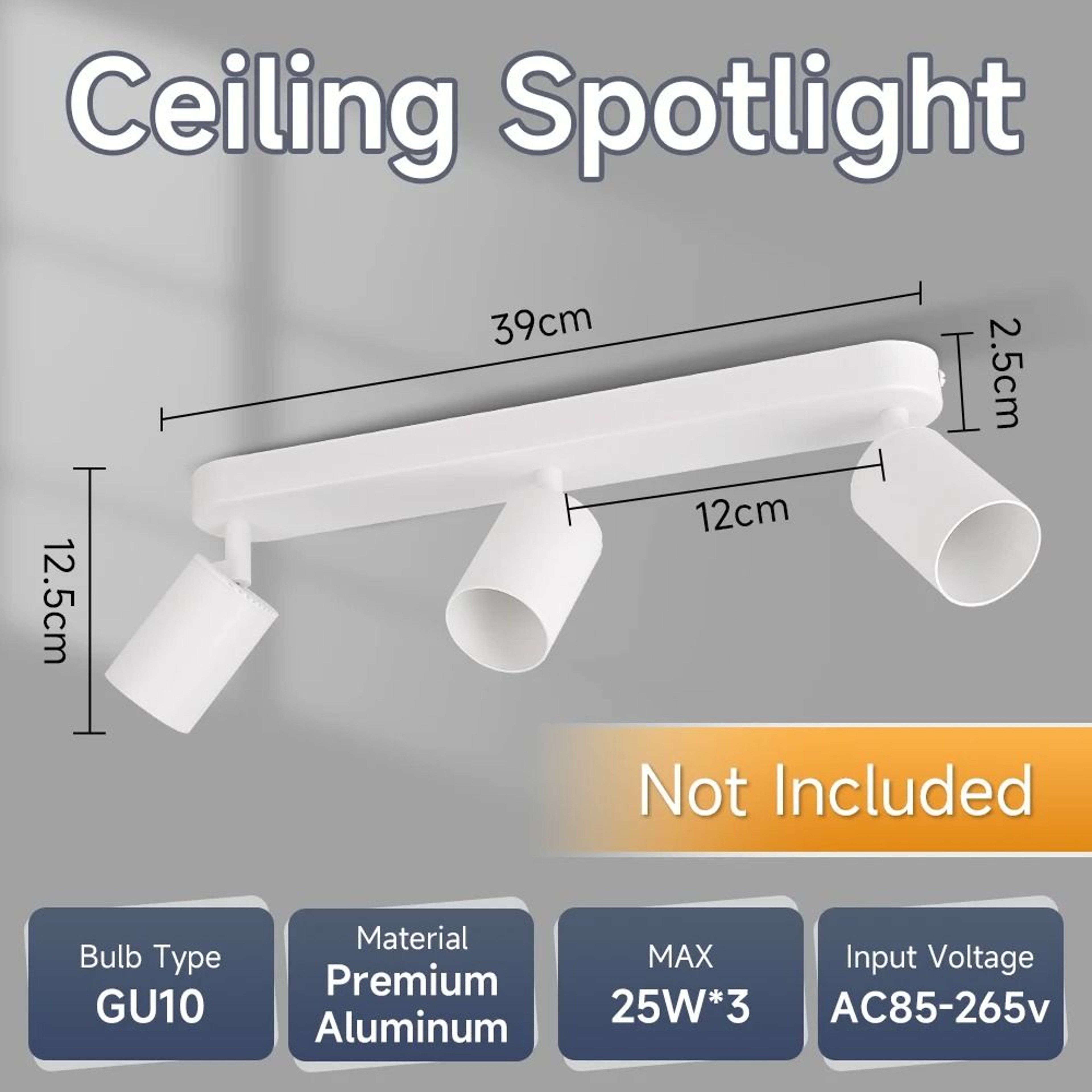 Modern GU10 Ceiling Spotlight With Replaceable Bulb For Home Lighting 4