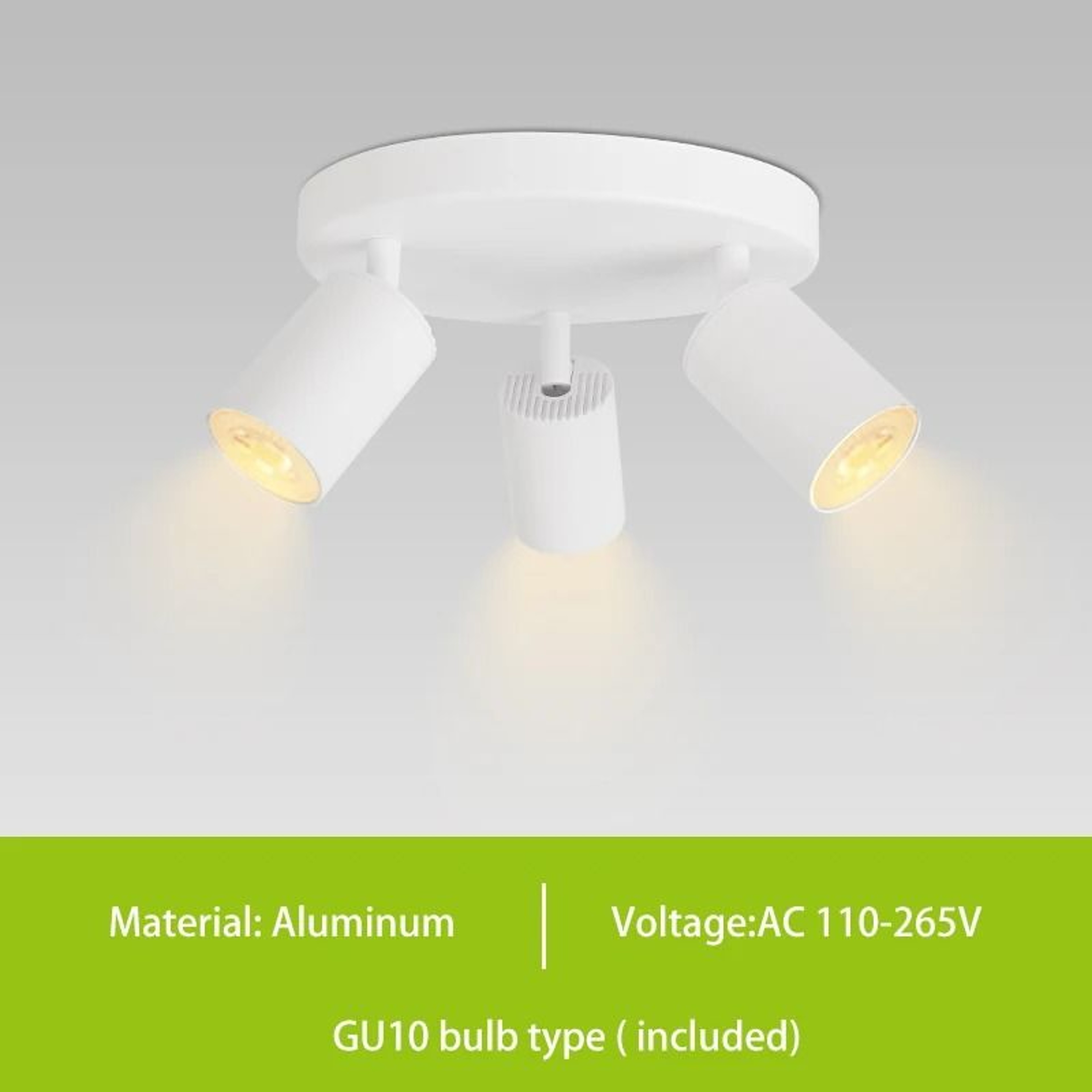 GU10 LED Track Spotlight With 3 Color Lighting For Modern Interiors 10