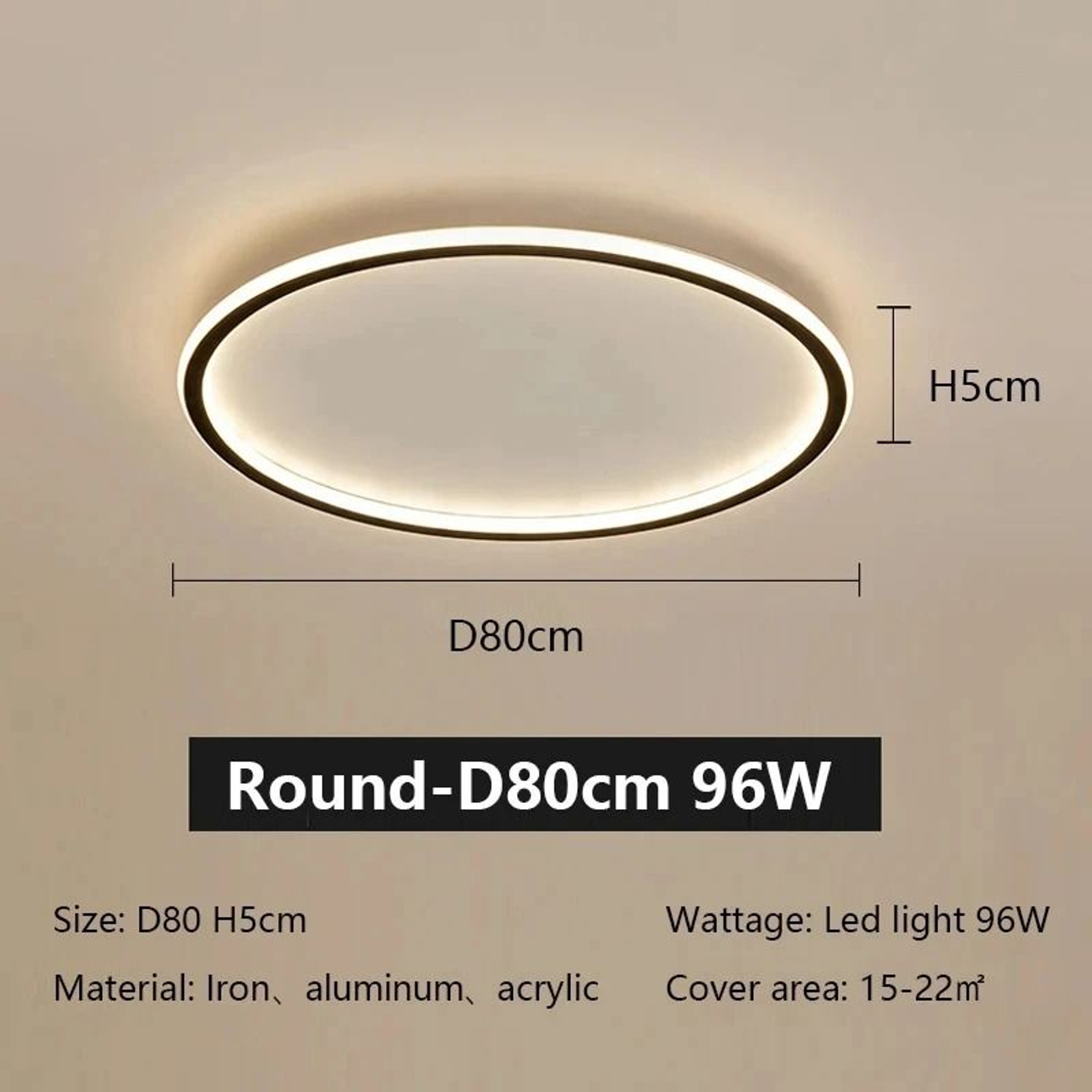 Modern Ultra Thin LED Ceiling Light With Remote Control For Living Room And Bedroom 6