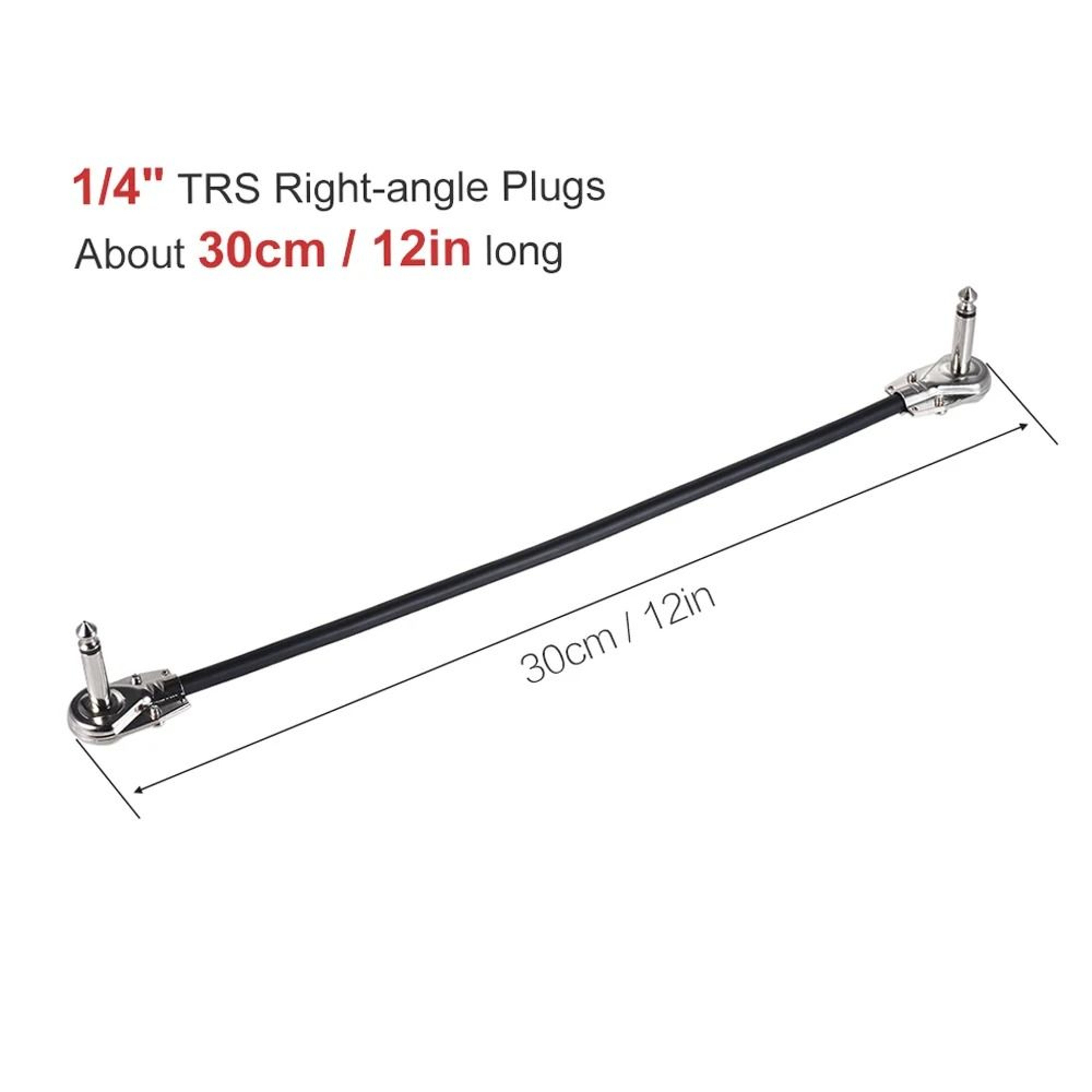 30cm Guitar Effects Pedal Patch Cable With 14 Inch Connectors 7