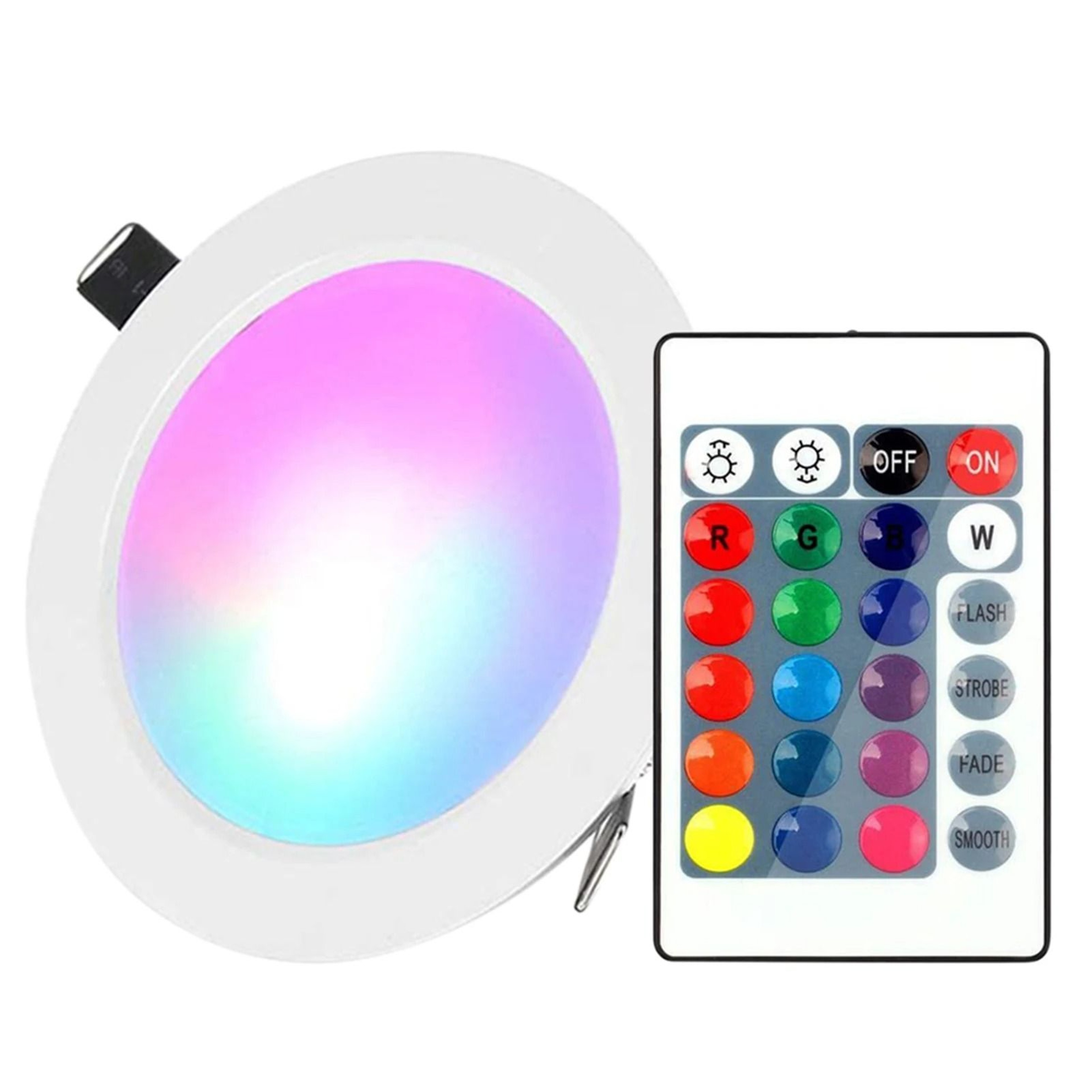 12W RGBW Recessed LED Downlight With Remote Control And 16 Colors 3