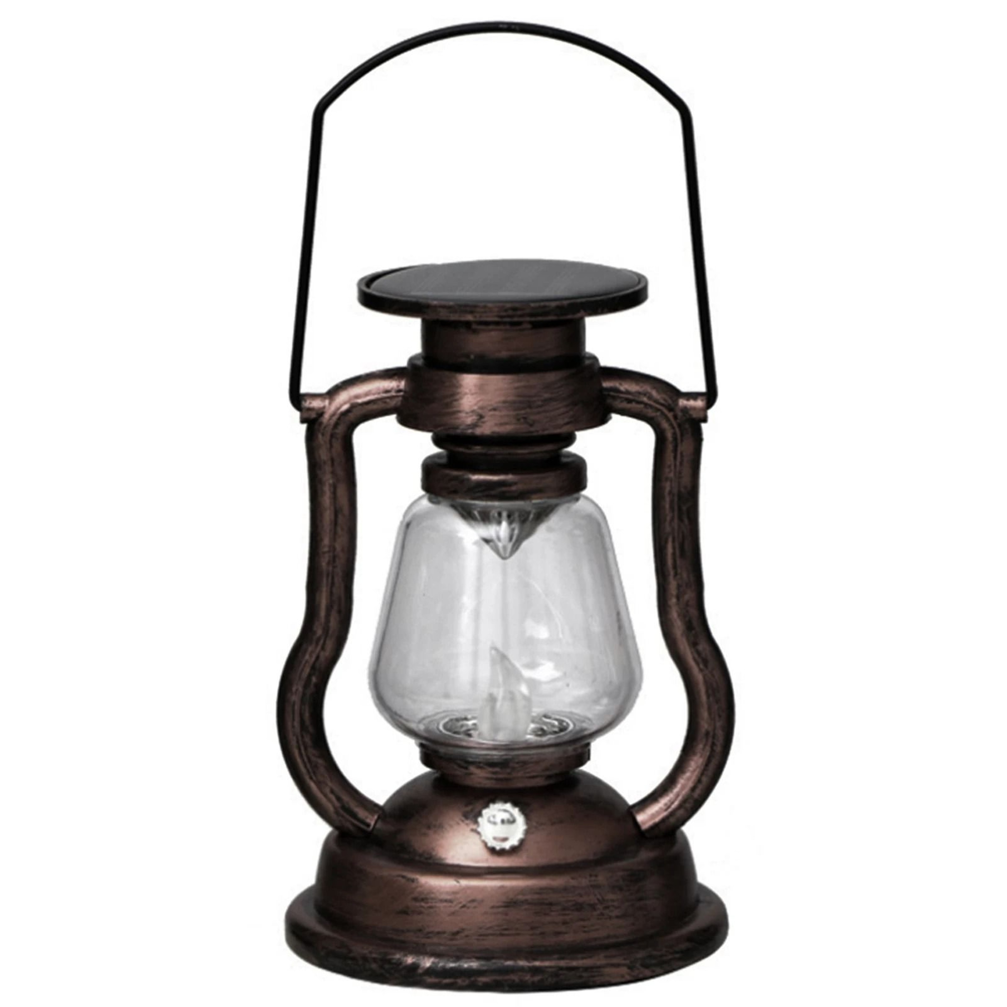 Solar Hanging Candle Lantern With Flickering LED Flame For Garden Decor 5