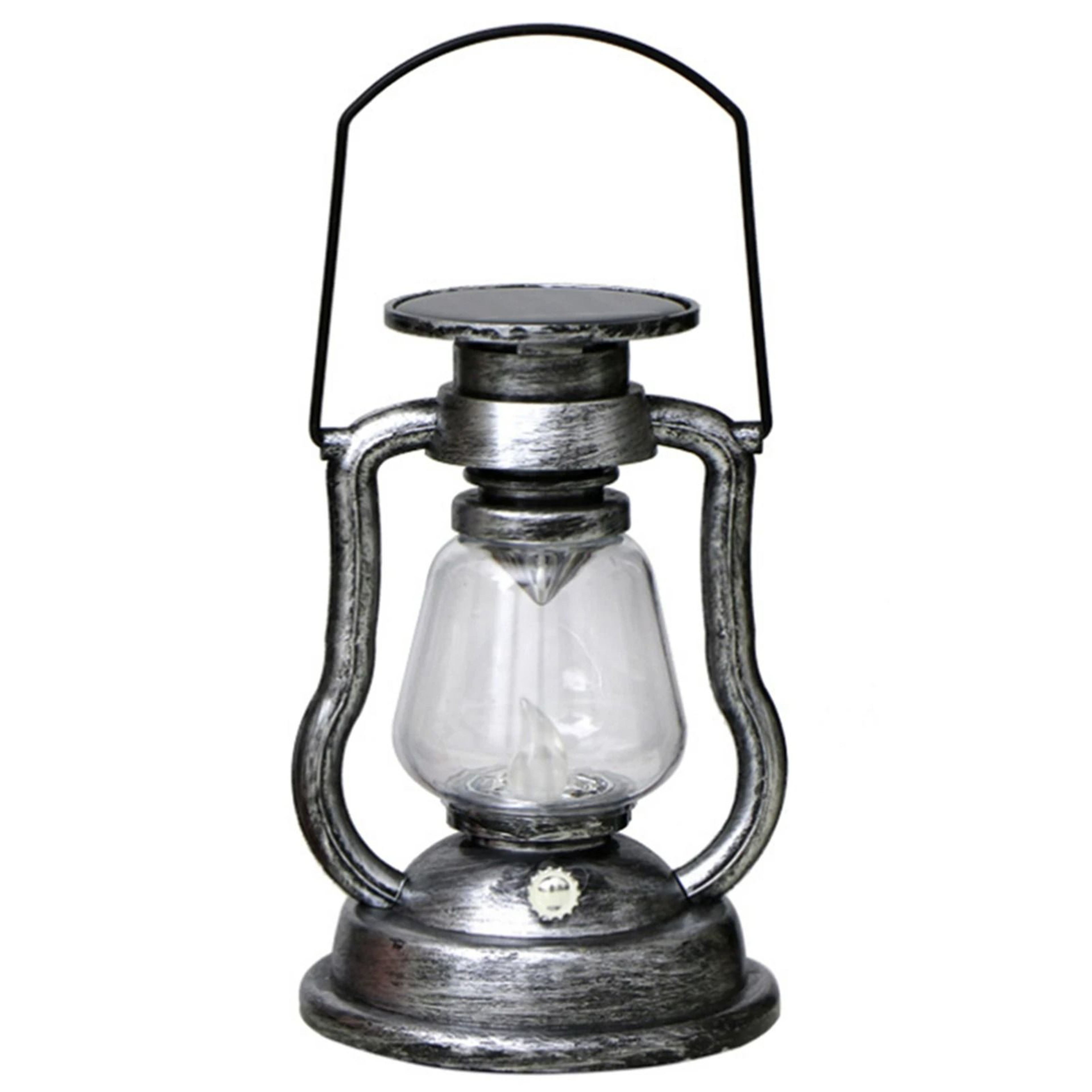 Solar Hanging Candle Lantern With Flickering LED Flame For Garden Decor 2