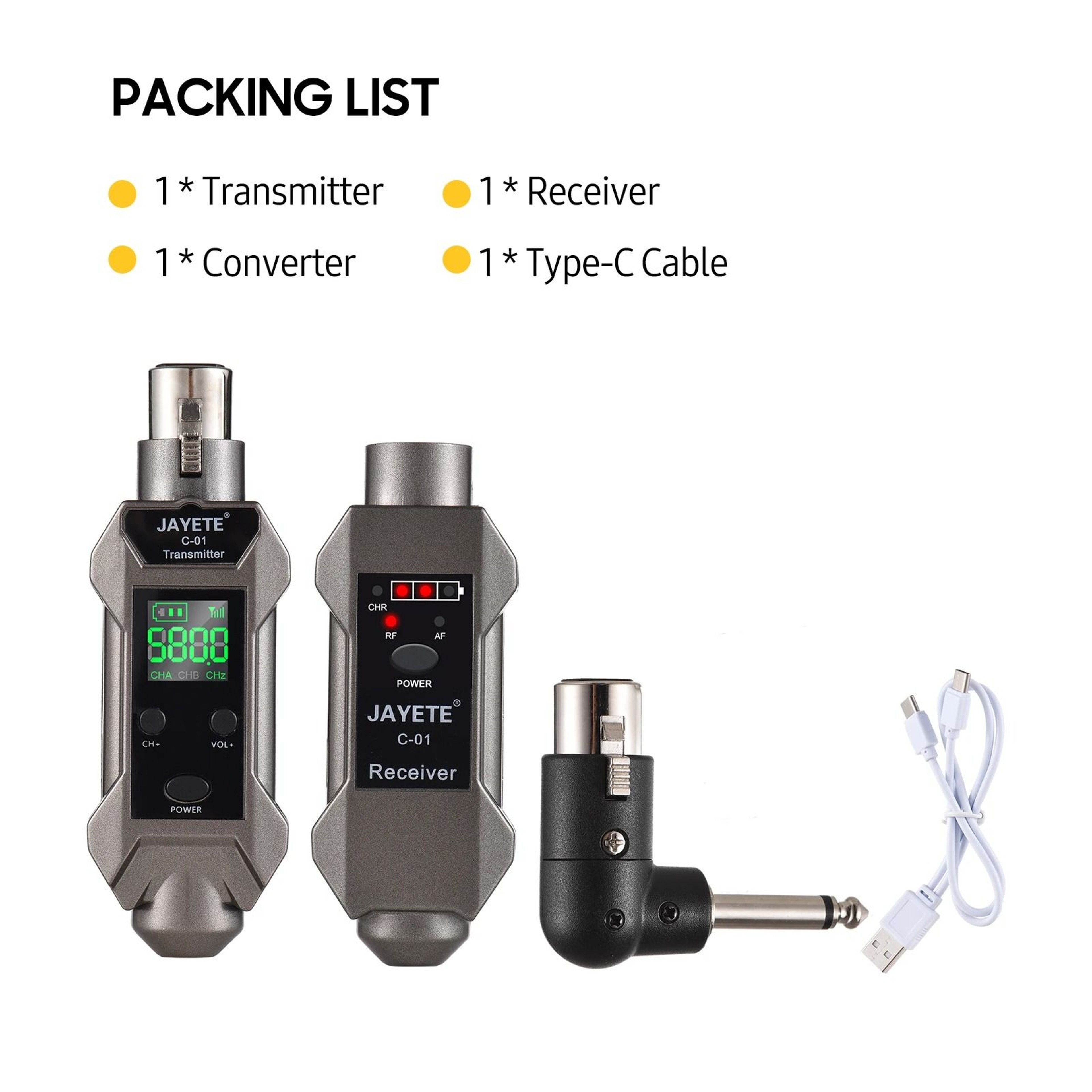 UHF Wireless Microphone Converter With XLR Transmitter And Receiver 4