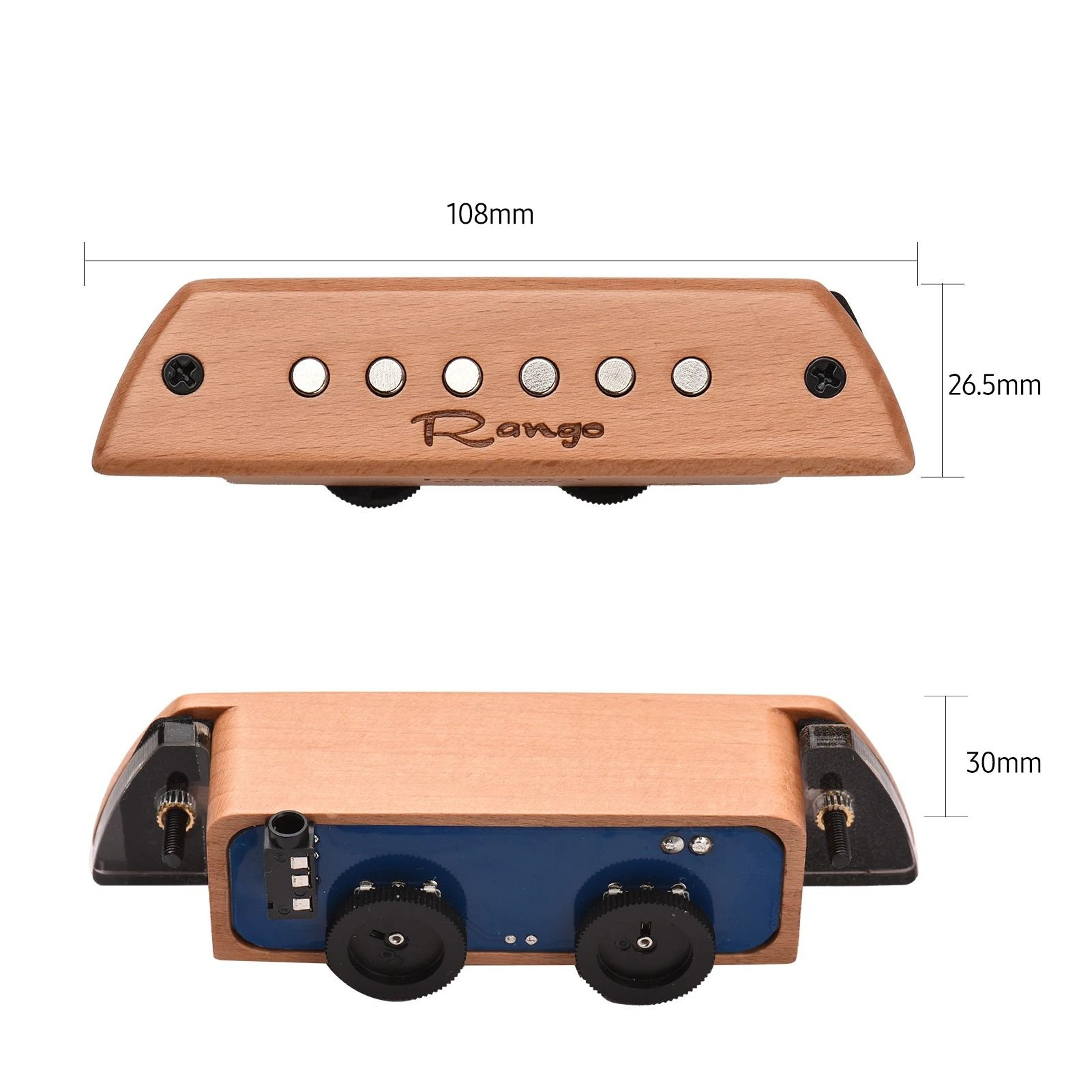 Beech Wood Acoustic Guitar Magnetic Soundhole Pickup With Passive Design 1