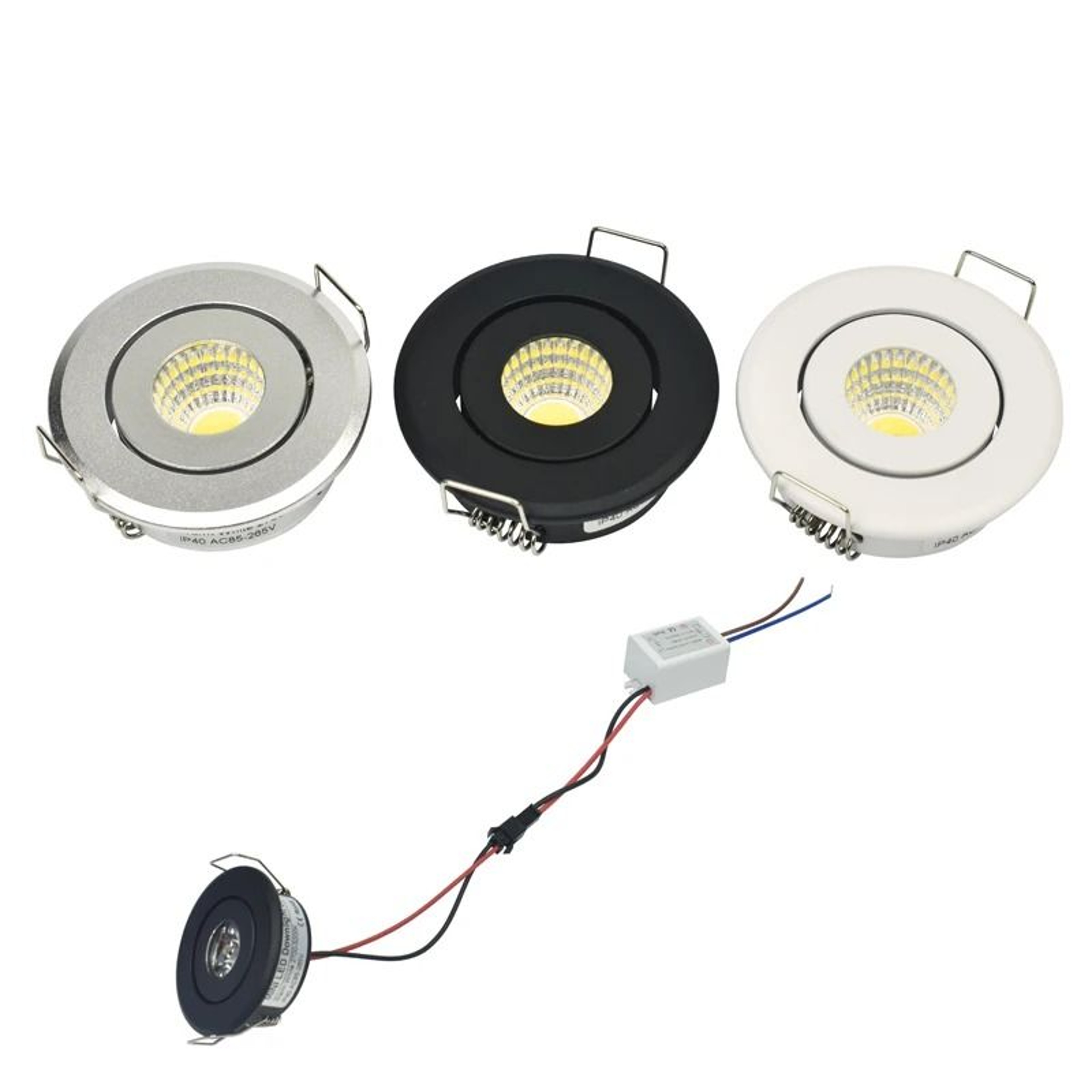 12V 3W Mini COB LED Recessed Spotlight For Jewelry And Cabinet Displays 6