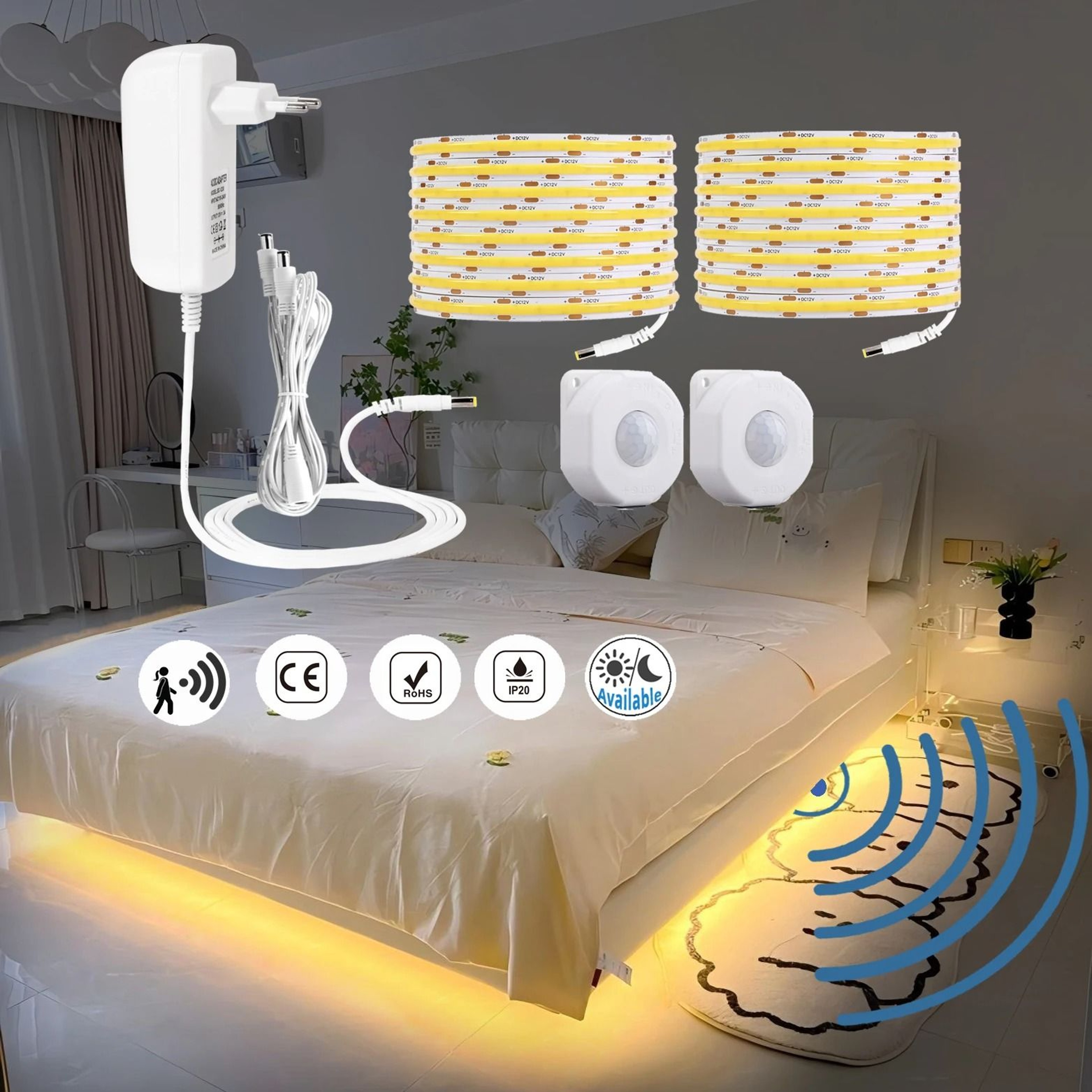 Motion Sensor LED Strip Light For Under Bed And Stair Lighting 0
