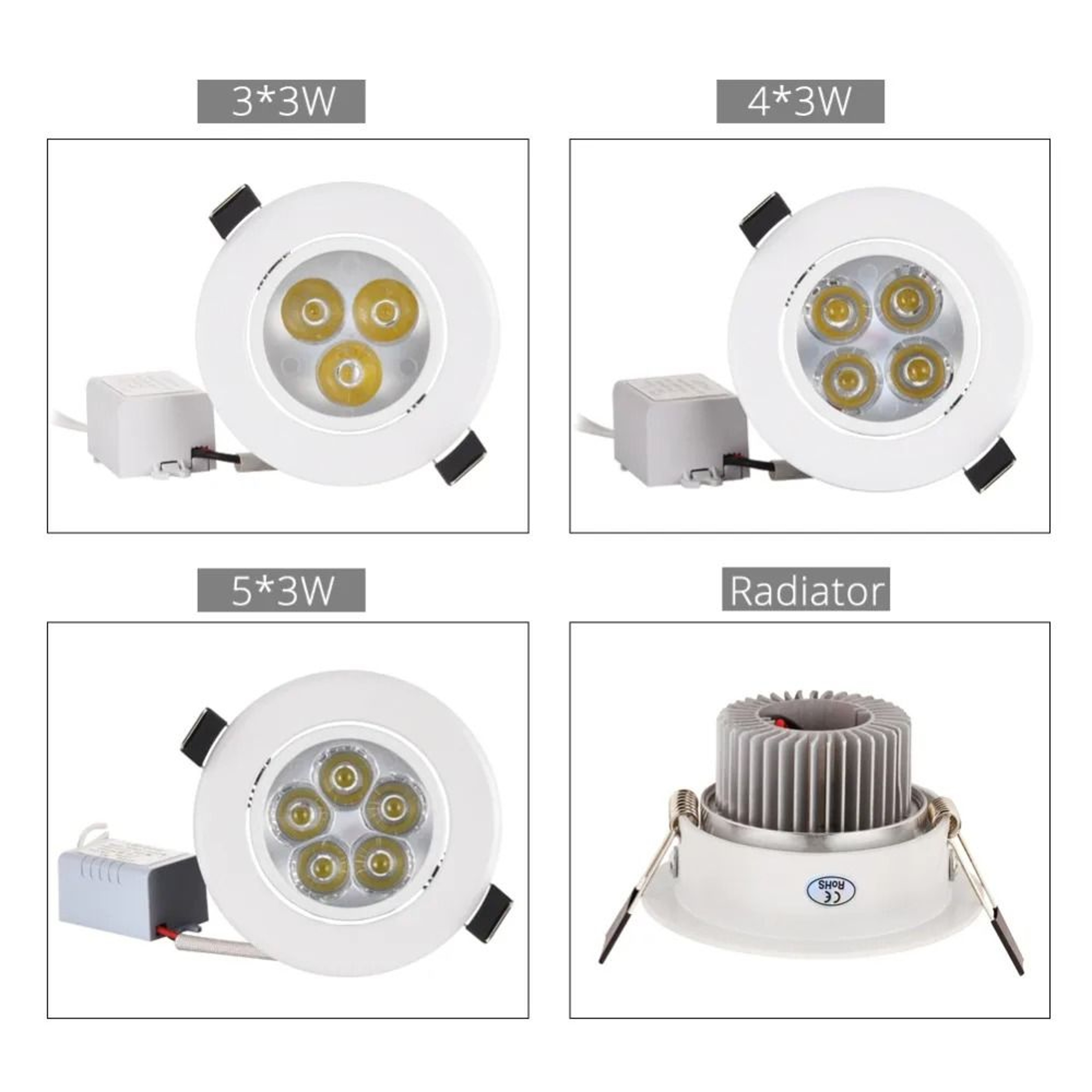 9W 12W 15W Dimmable LED Recessed Downlight For Ceiling Lighting 1