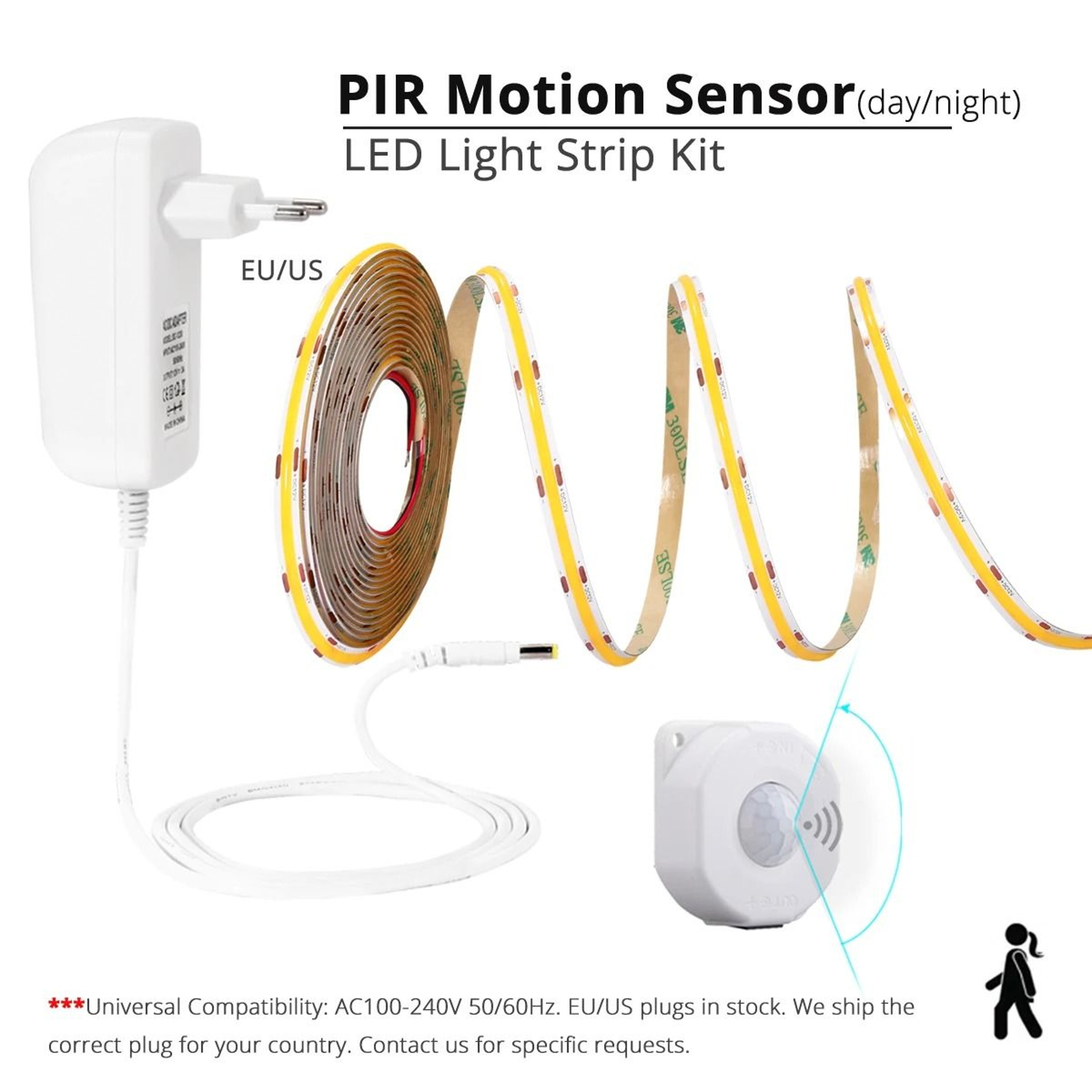 12V COB LED Strip Light With Remote And Motion Sensor Options 6