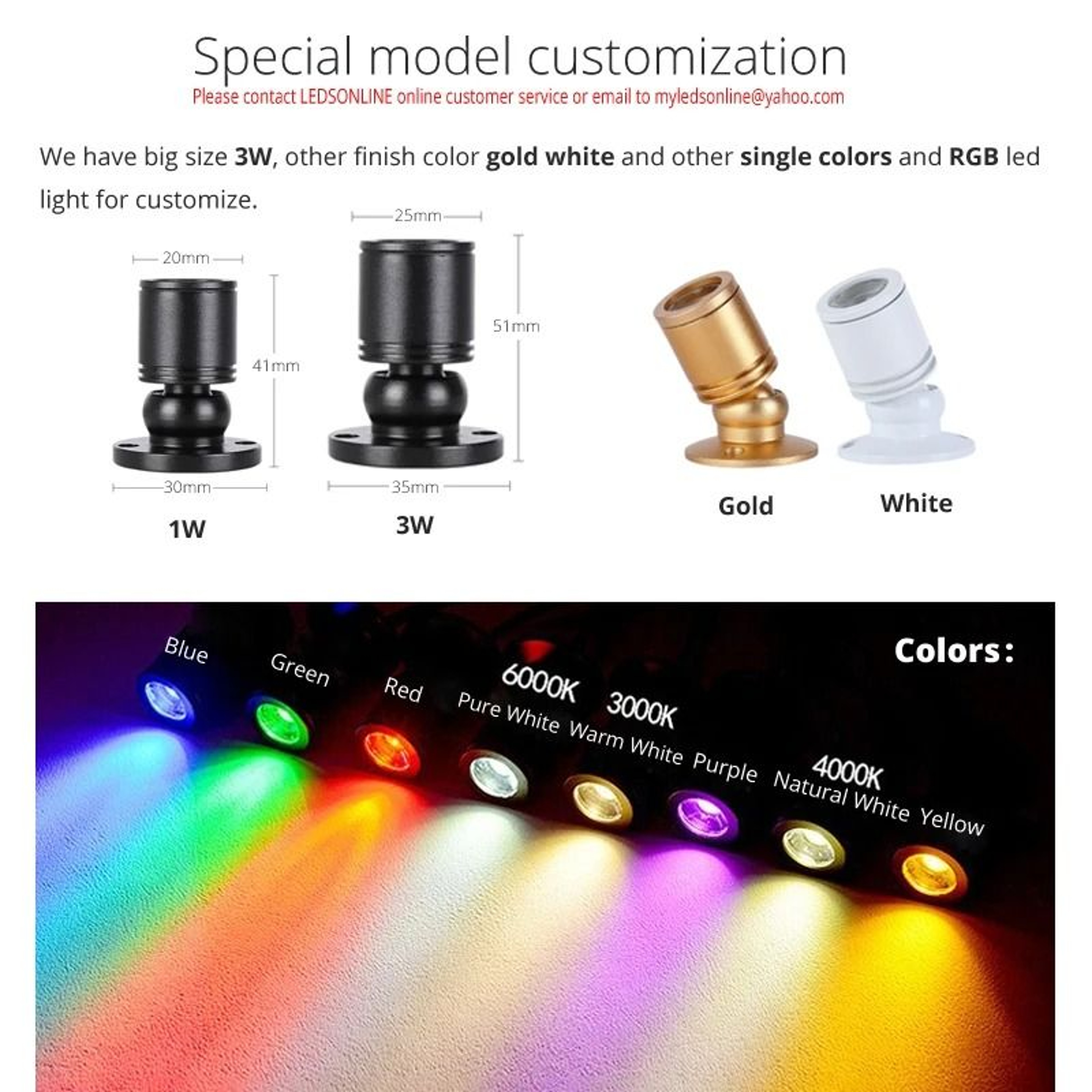 5V USB Mini LED Swivel Spotlights With Dimmer Switch 18