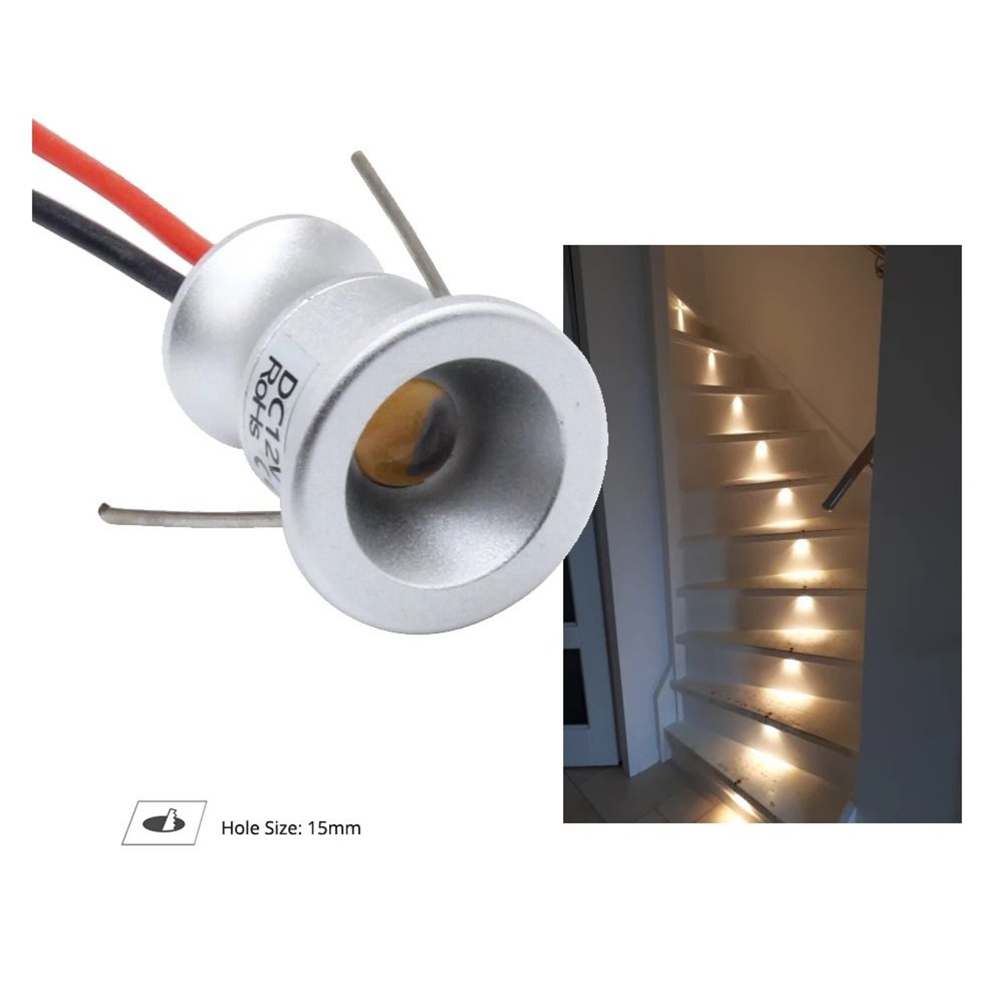 1W IP65 Waterproof Mini LED Spotlight 12V High Temperature Resistant 6