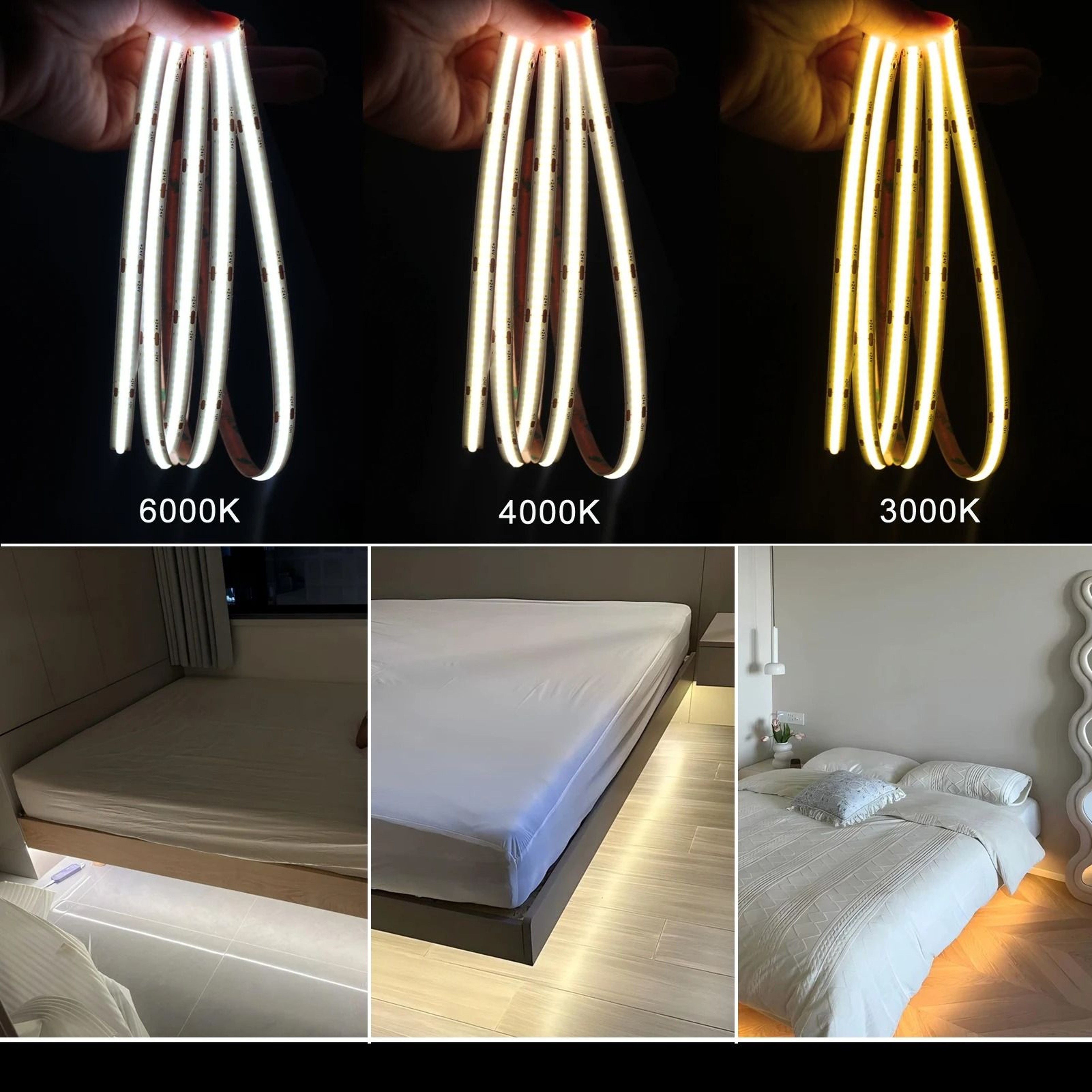 Motion Sensor LED Strip Light Kit With Remote Dimmer 8