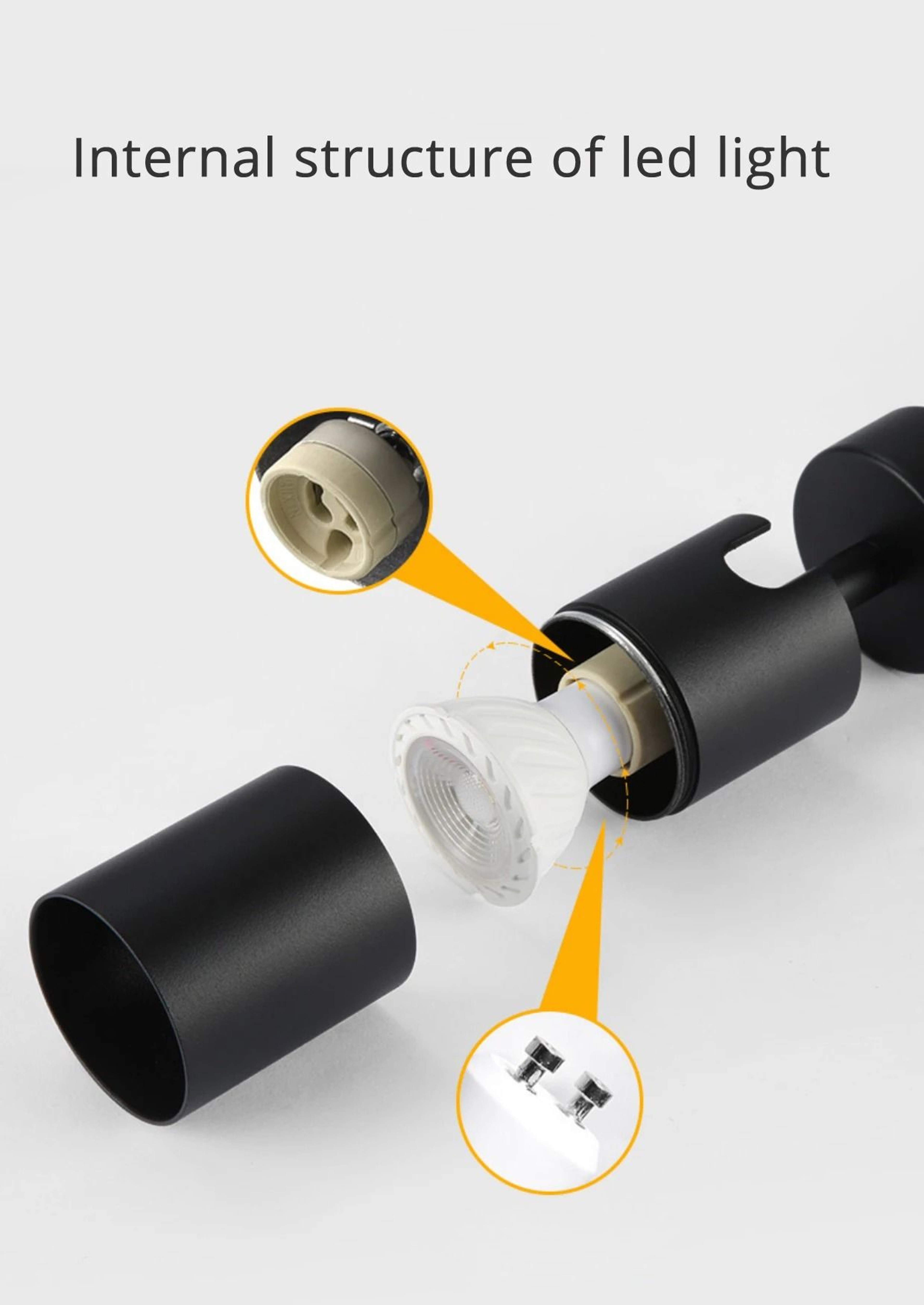 5W GU10 LED Track Spotlight With Replaceable Bulb 9