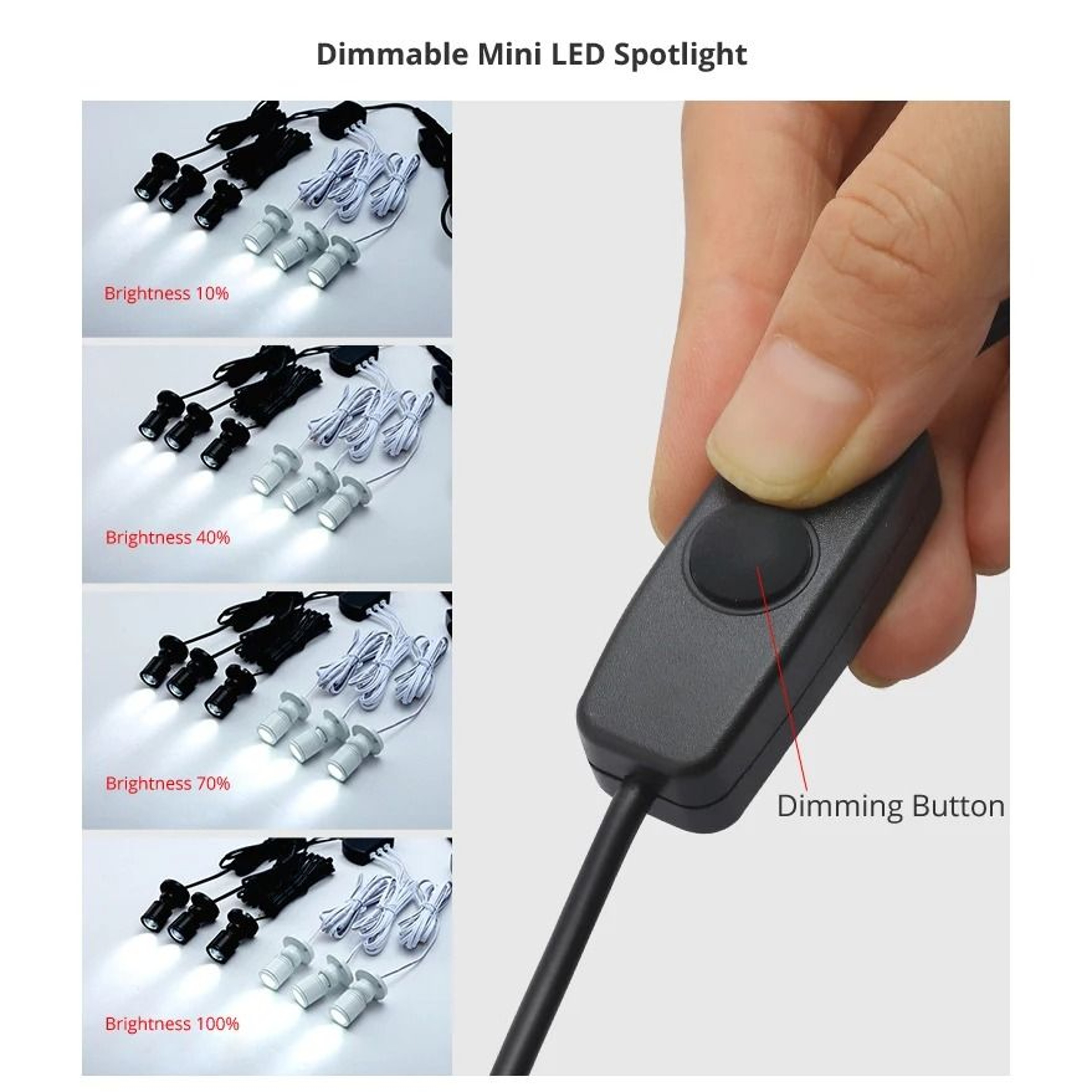 Mini 1W Dimmable USB LED Spotlight For Display Cabinets And Shelves 7