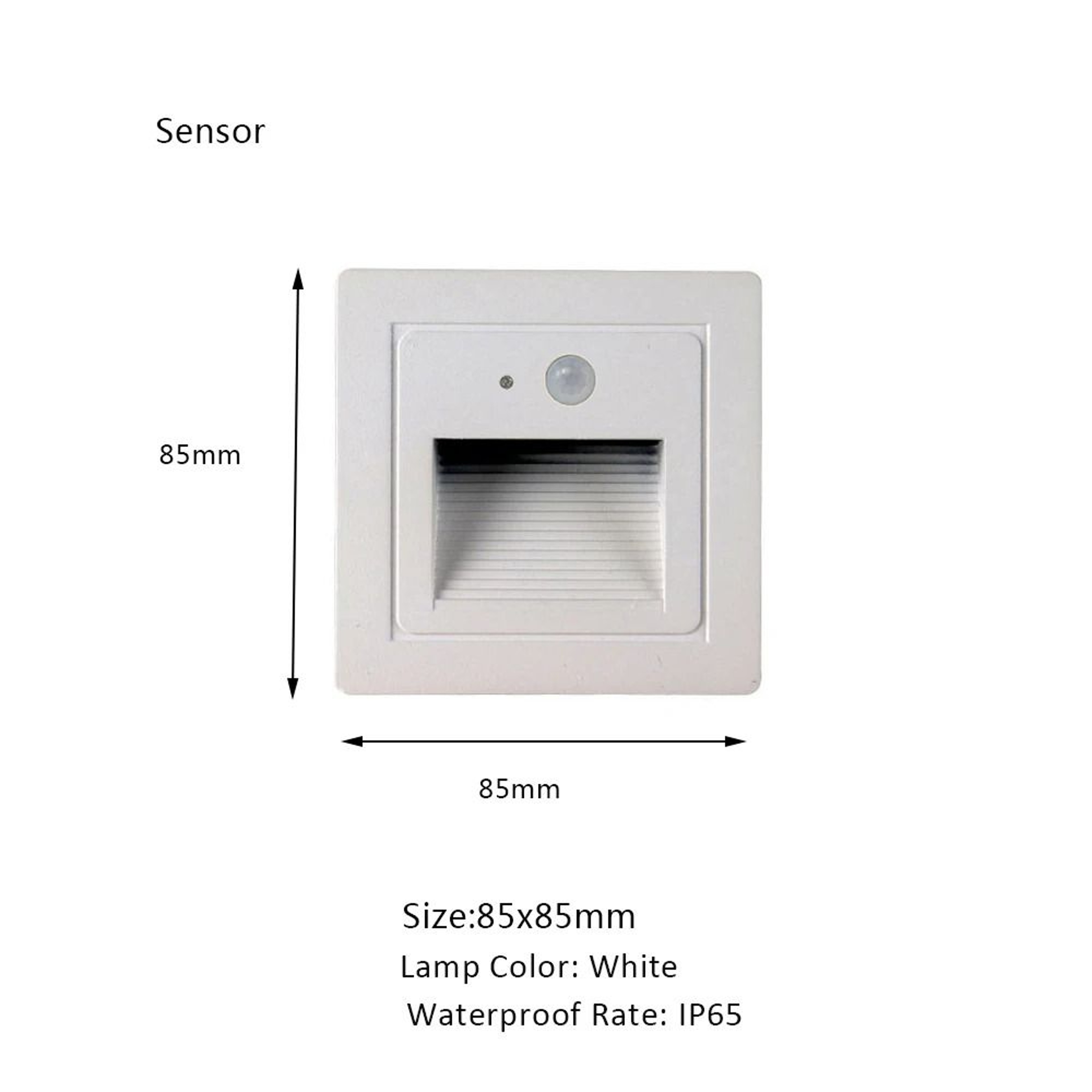 Recessed LED Stair Light With Motion Sensor For Indoor And Outdoor Walls 8