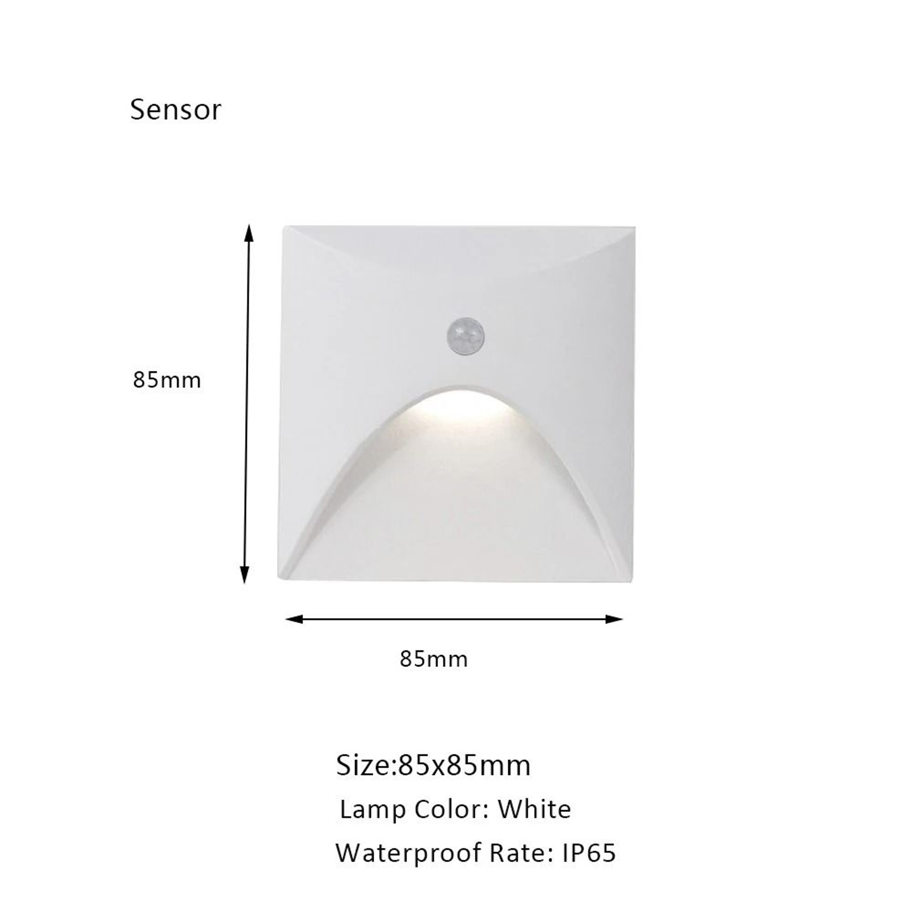 Recessed LED Stair Light With Motion Sensor For Indoor And Outdoor Walls 5