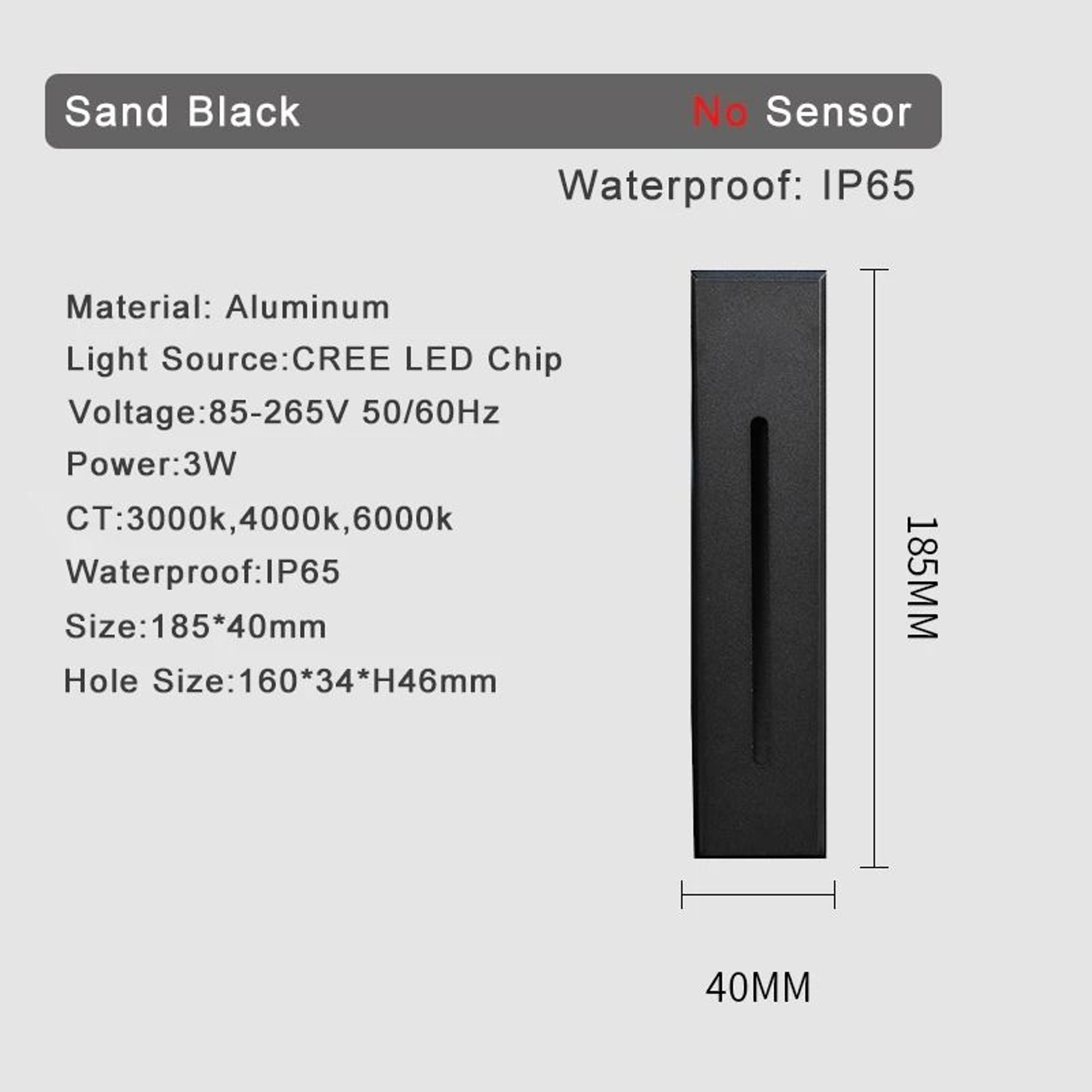 3W Recessed LED Stair Light With Smart Motion Sensor 0