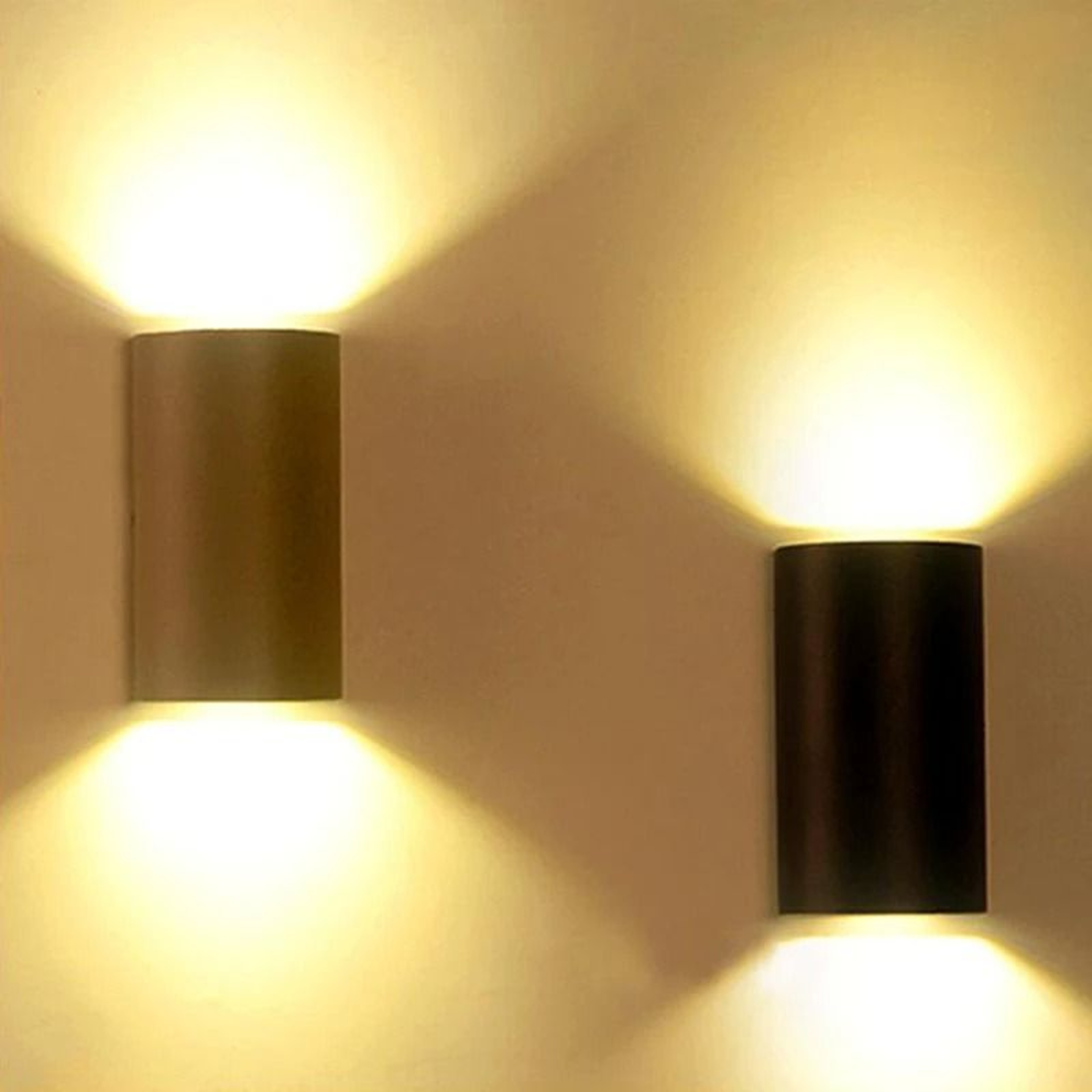 Waterproof Outdoor Up Down Wall Light With Dual Head Garden Sconce 6