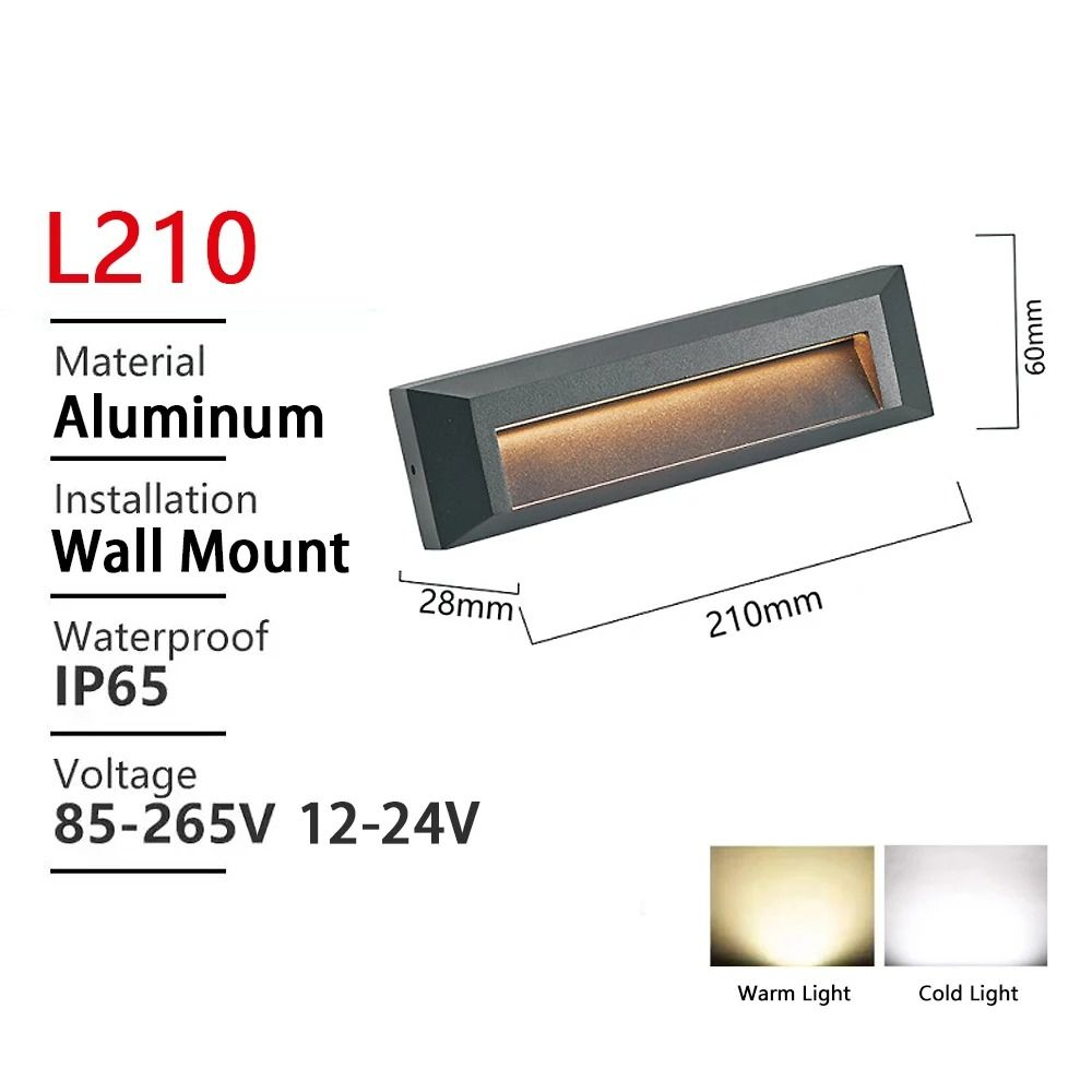 Waterproof Outdoor LED Wall Step Light For Porch And Fence 3