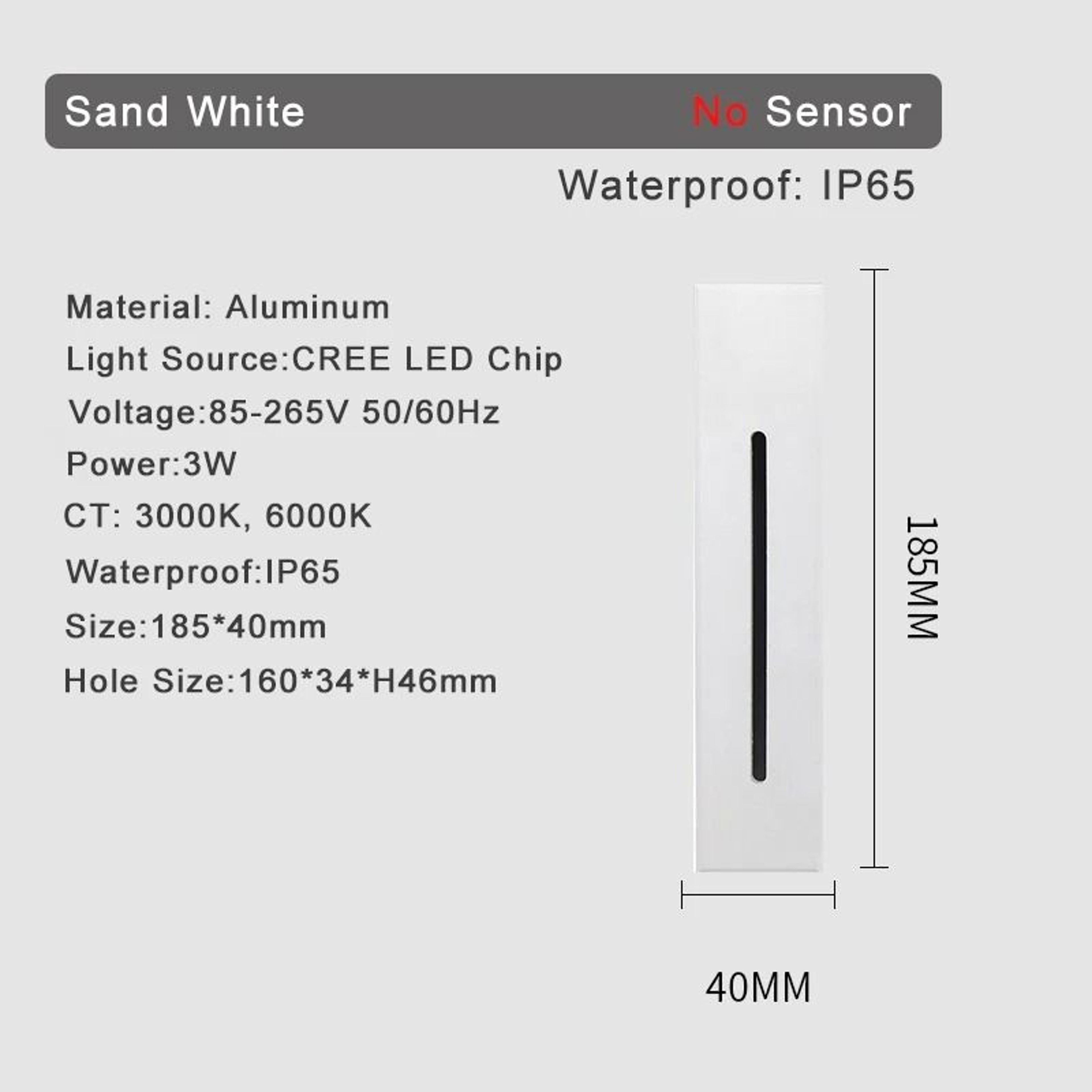 3W Recessed LED Stair Light With PIR Motion Sensor And Mounting Box 2