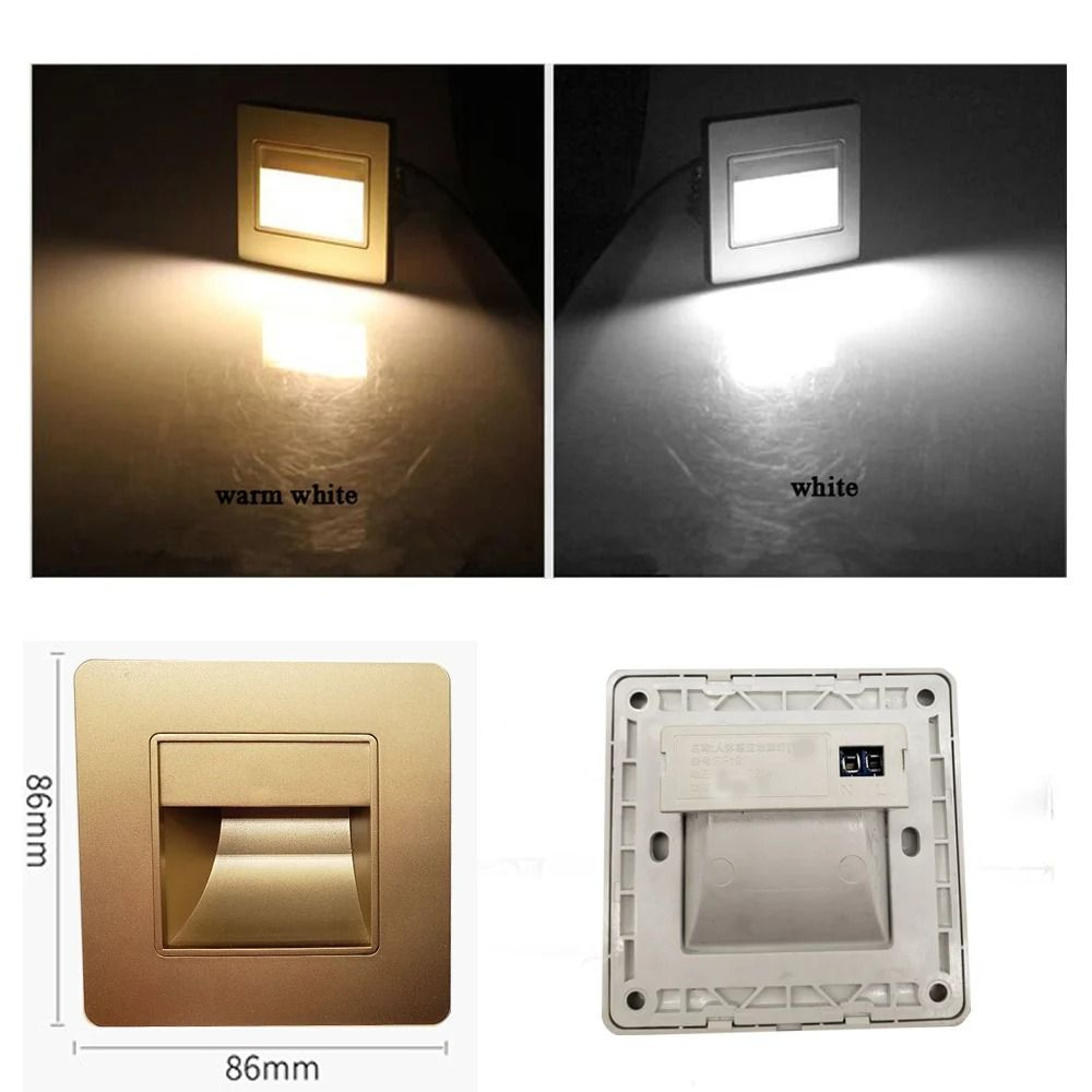 2W 3W Recessed LED Stair Step Wall Light For Bathroom And Hallway 10