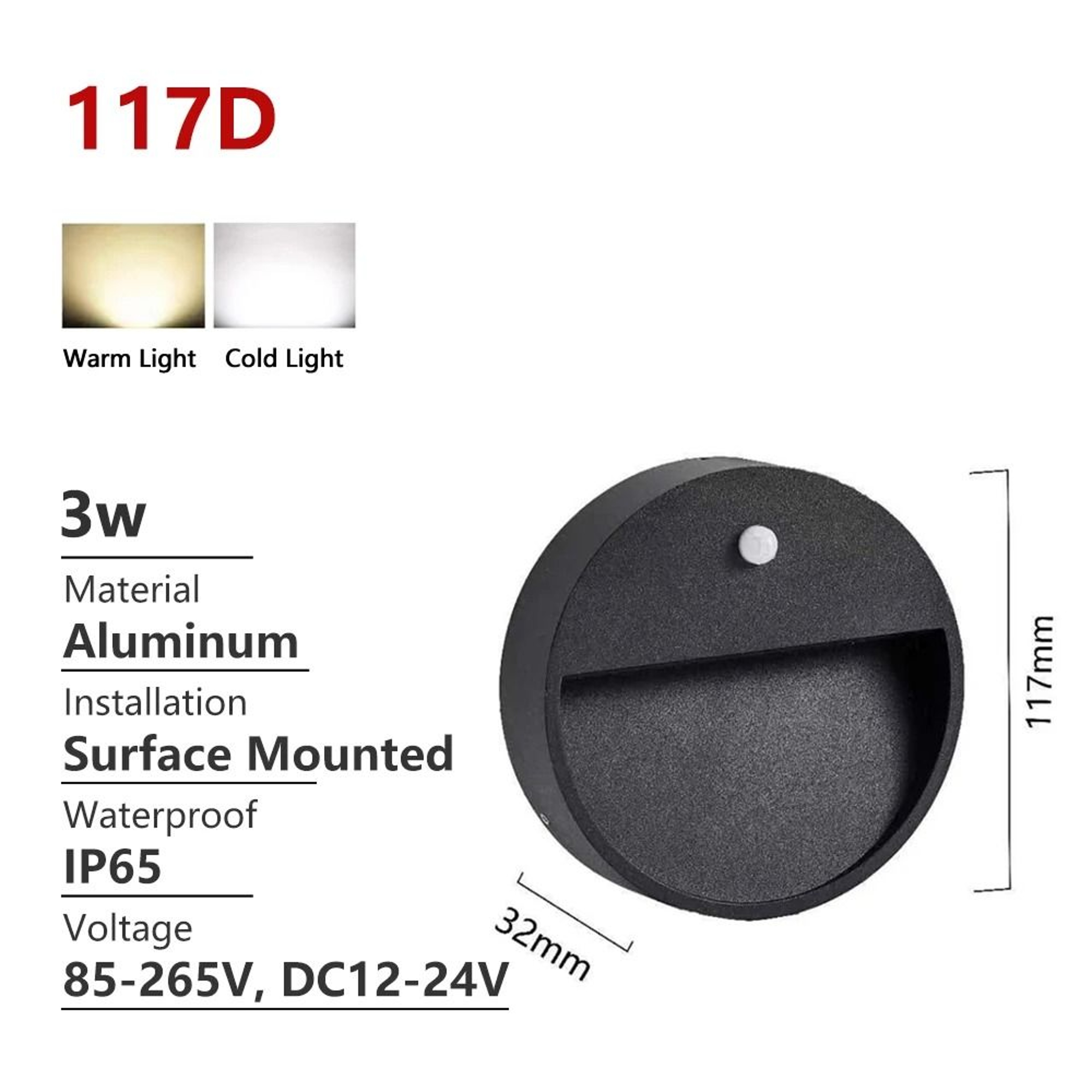 Waterproof Outdoor Motion Sensor LED Stair Wall Light For Garden 4