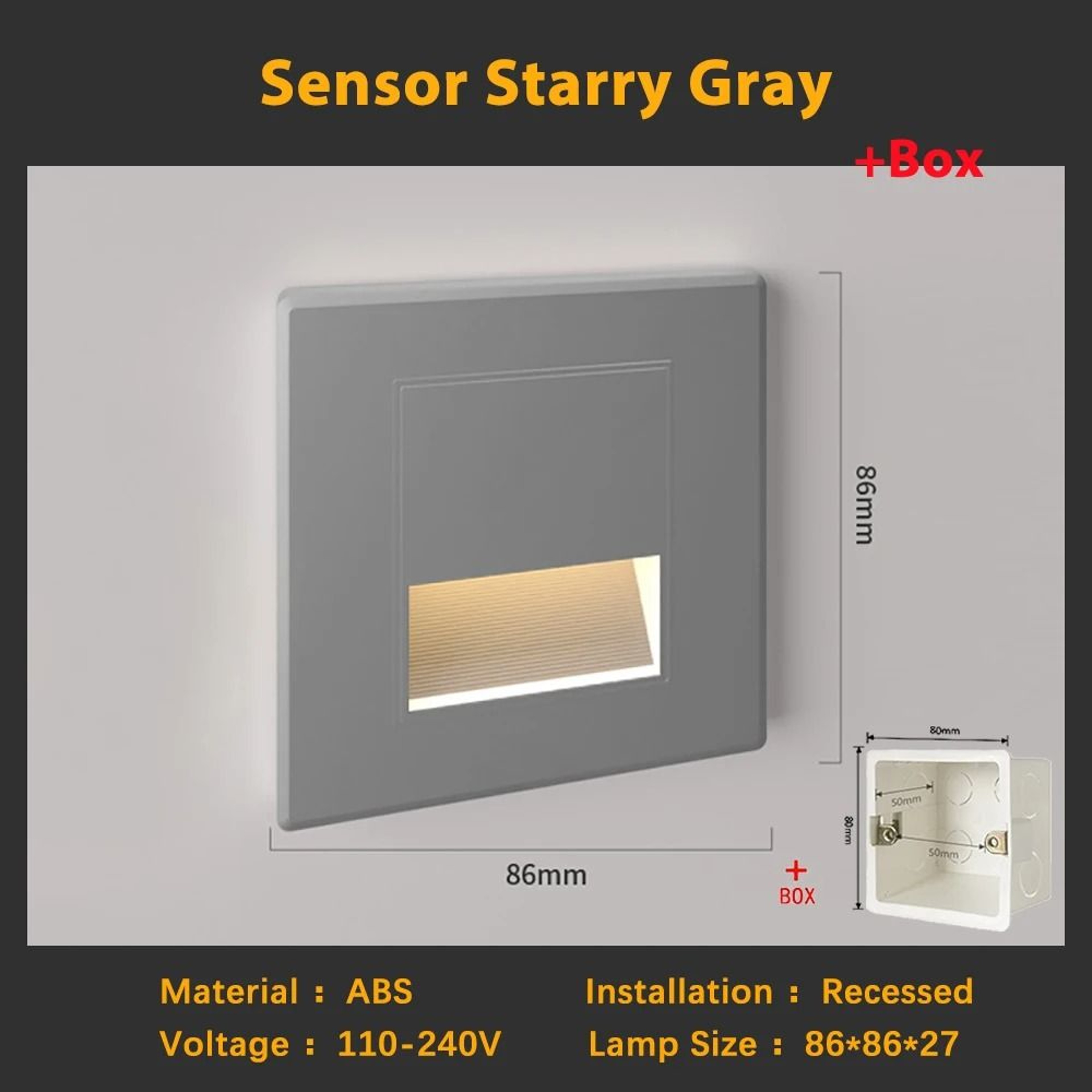 Smart Radar Motion Sensor Recessed LED Stair Light 15