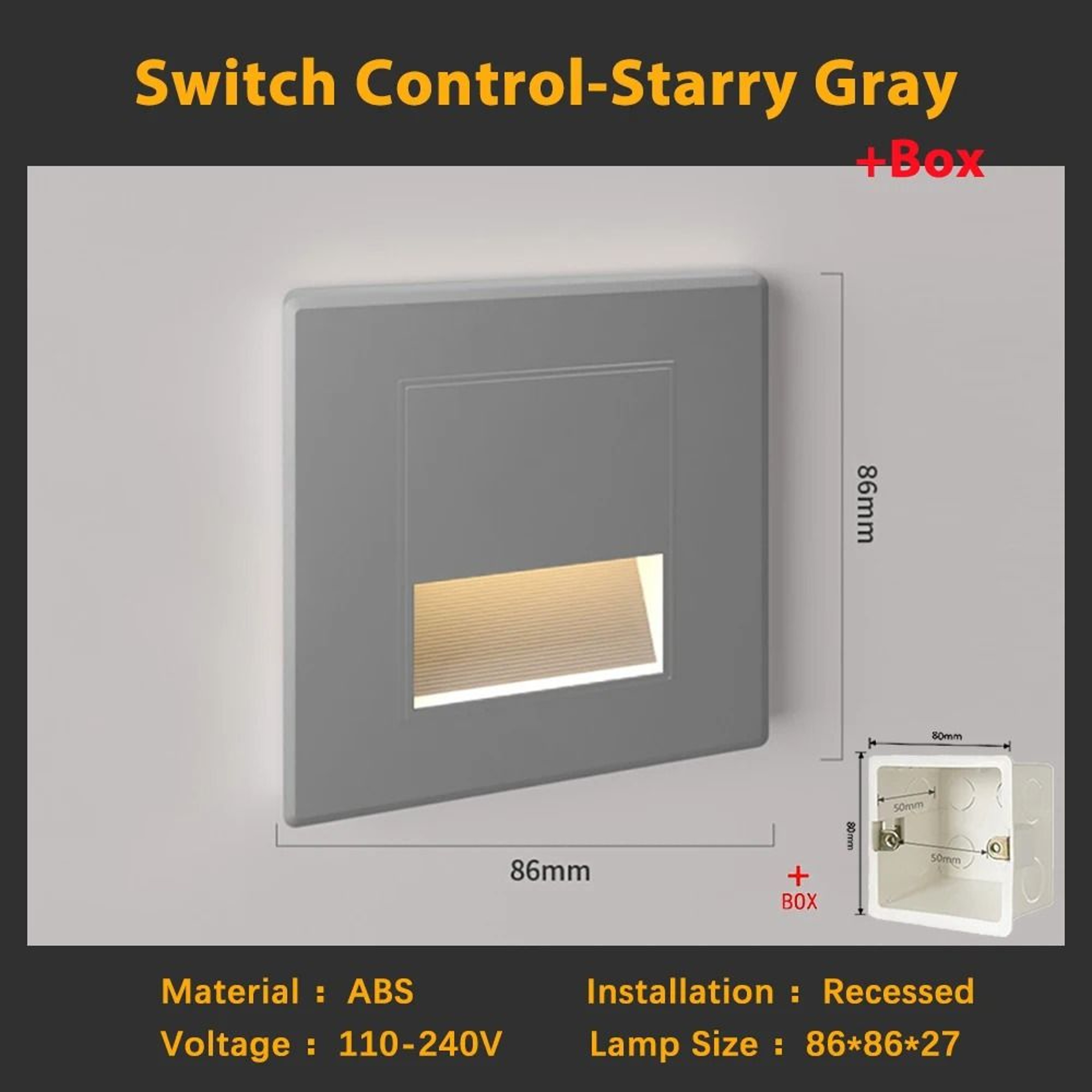 Smart Radar Motion Sensor Recessed LED Stair Light 7